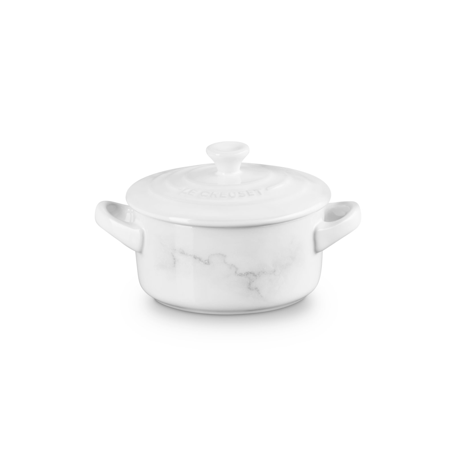 Classic Mini Round Cocotte CK White Marble 0.25L