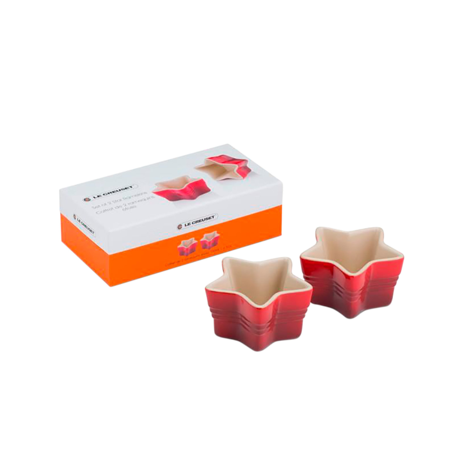 Star Relief Ramekins Set of 2 Cerise