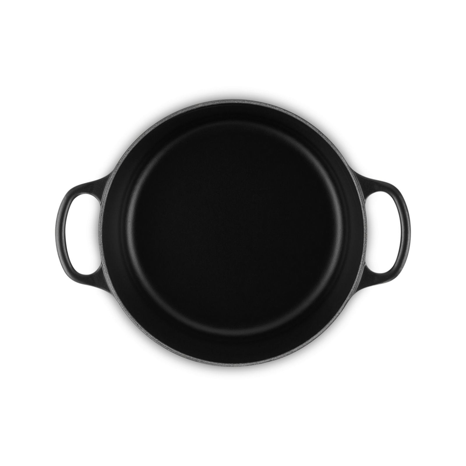 Round French Oven Silver Knob Black Interior image number 4