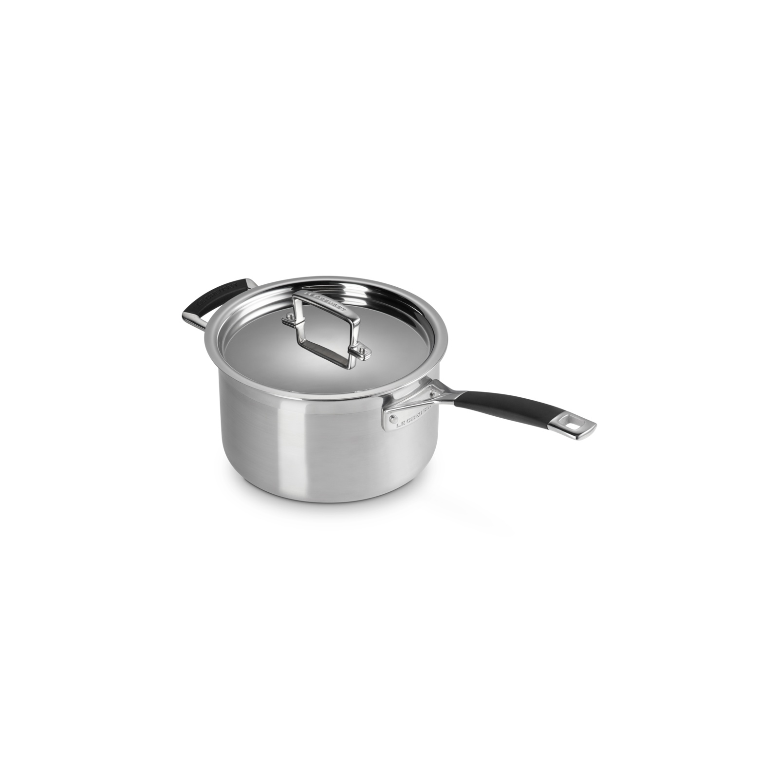 3-ply Stainless Steel Saucepan with Lid and Helper Handle image number 2