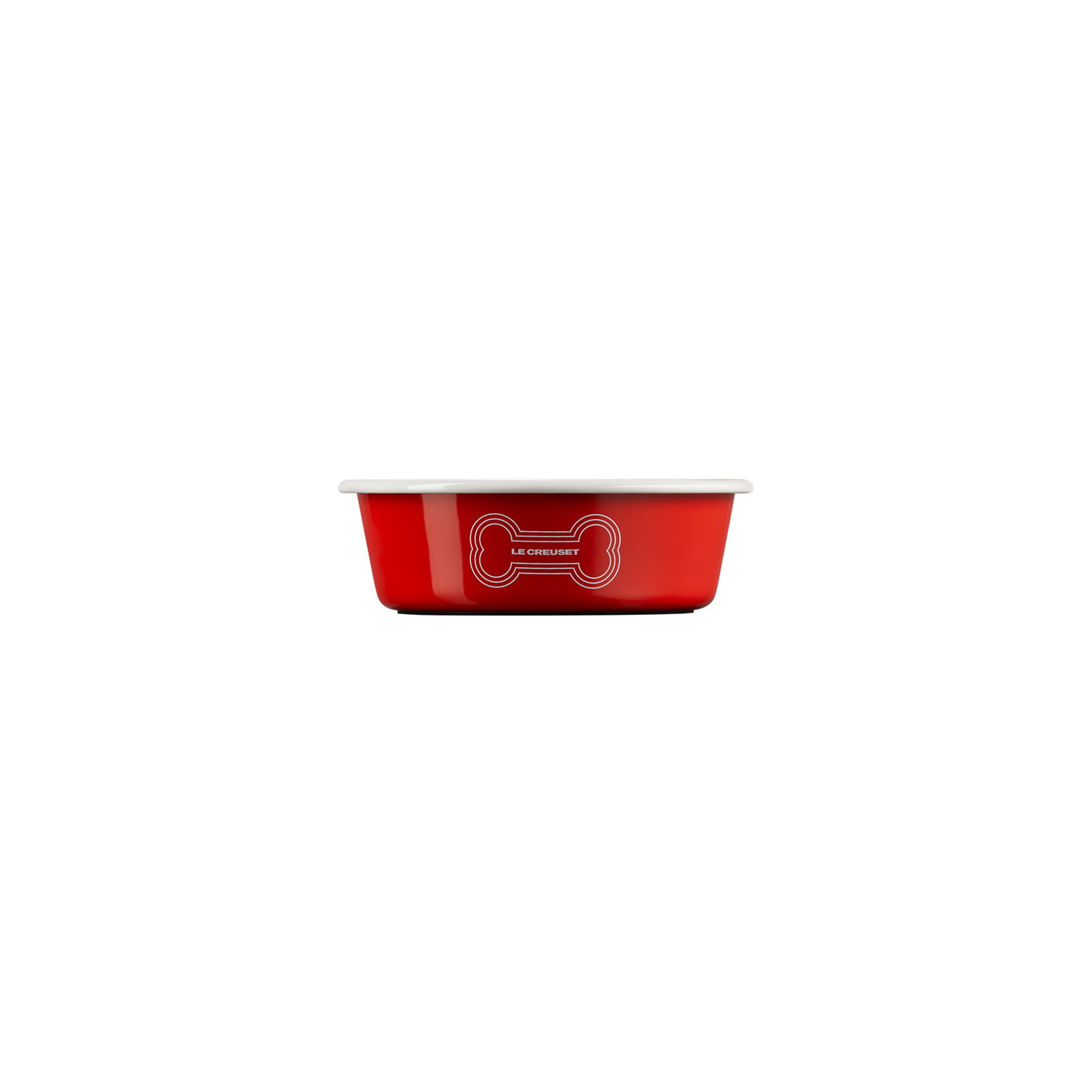 Enamel On Steel Pet Bowl with Bone Decal image number 1