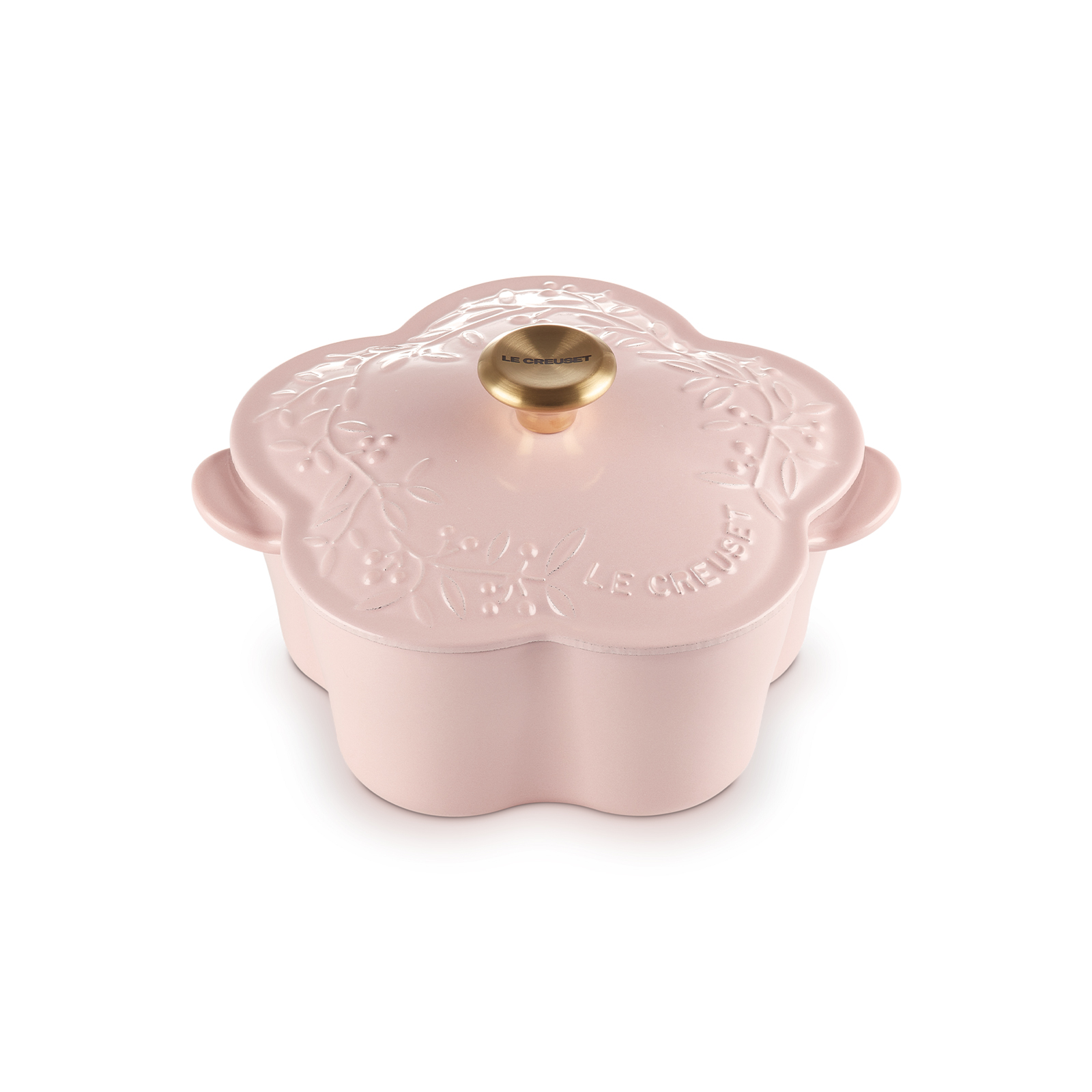 Flower Shaped Cass Elegant Gold Knob Chiffon Pink 20cm