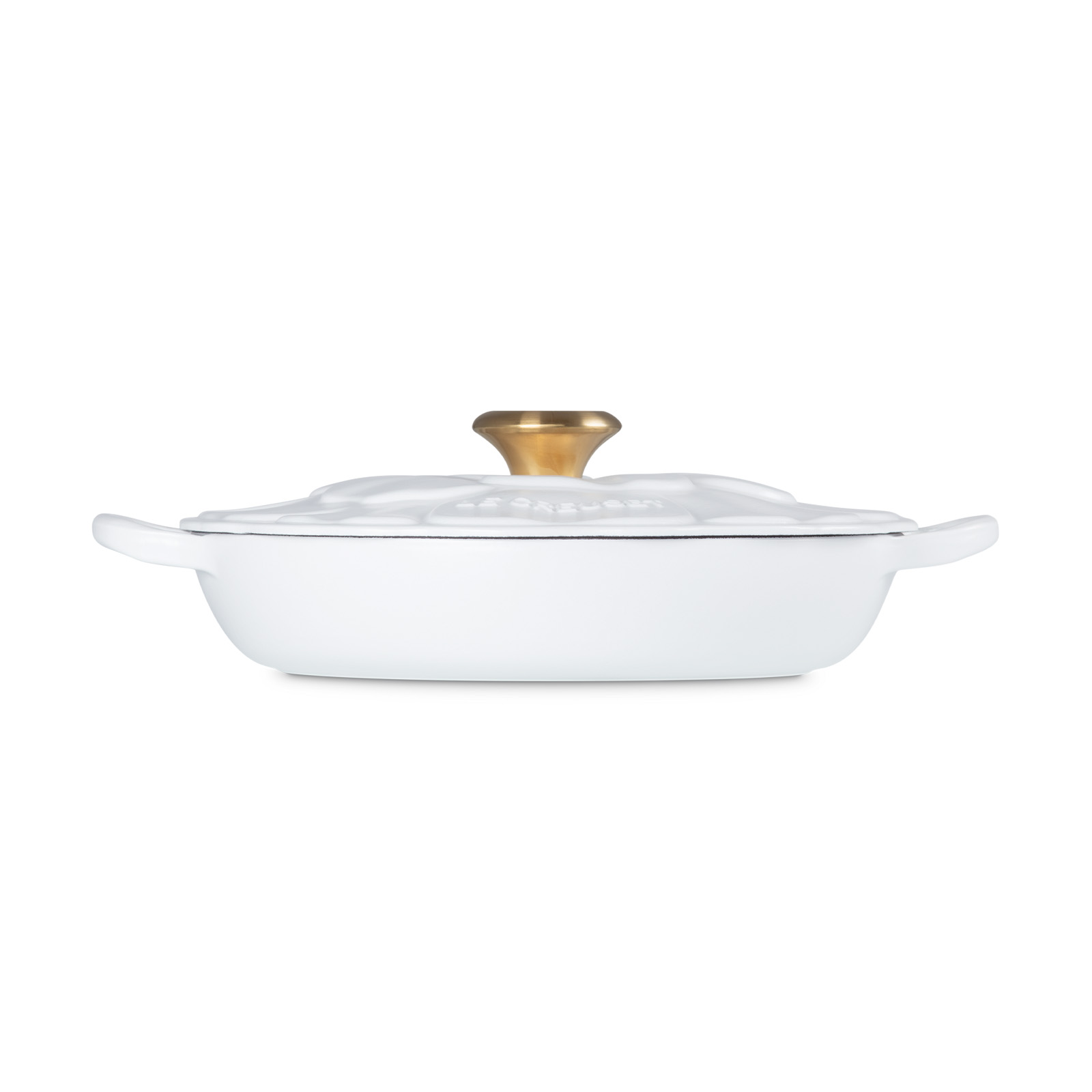 Petal Shallow Casserole Signature Gold Knob image number 2