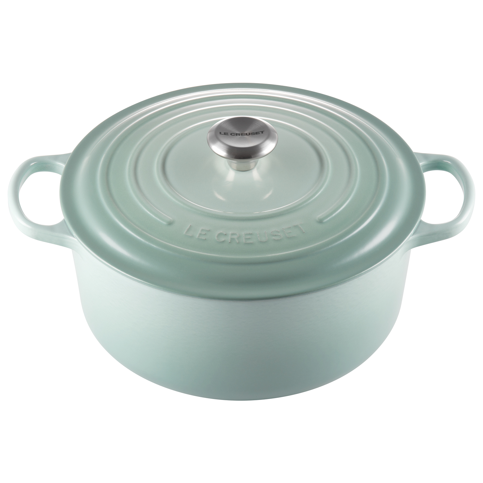 Round French Oven Silver Knob image number 1