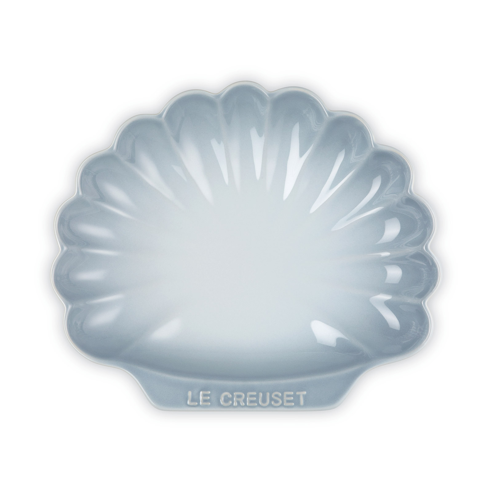 Coquille Stoneware Dish Silver Blue 590ml