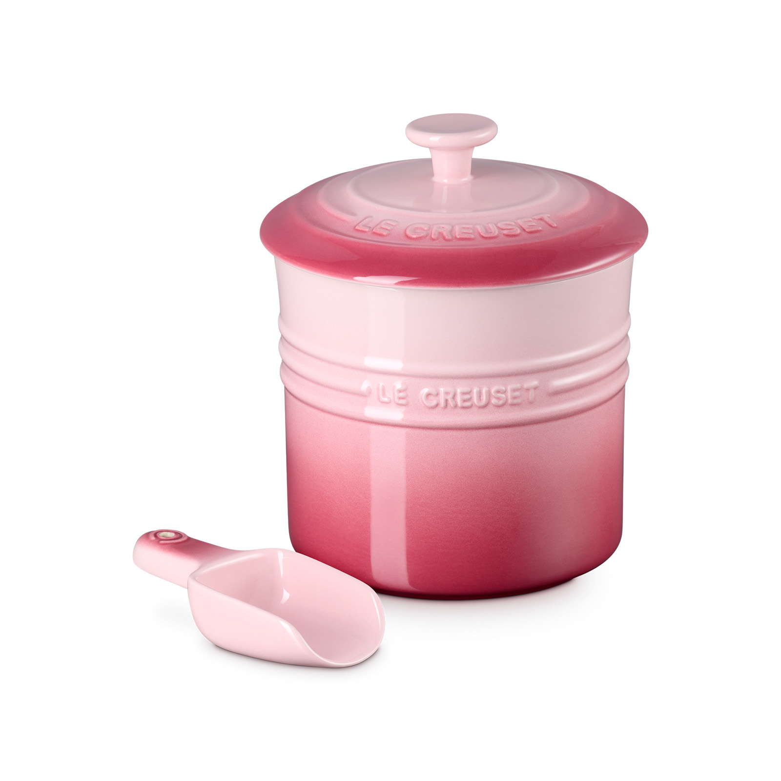 Pet Food Container with Scoop Pale Rose 2.3L