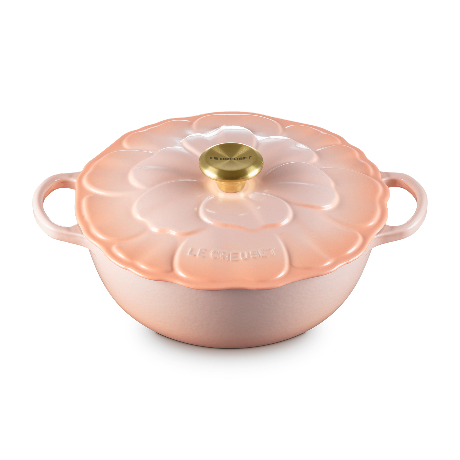 Signature Petal Marmite Peche 26cm Light Gold Knob