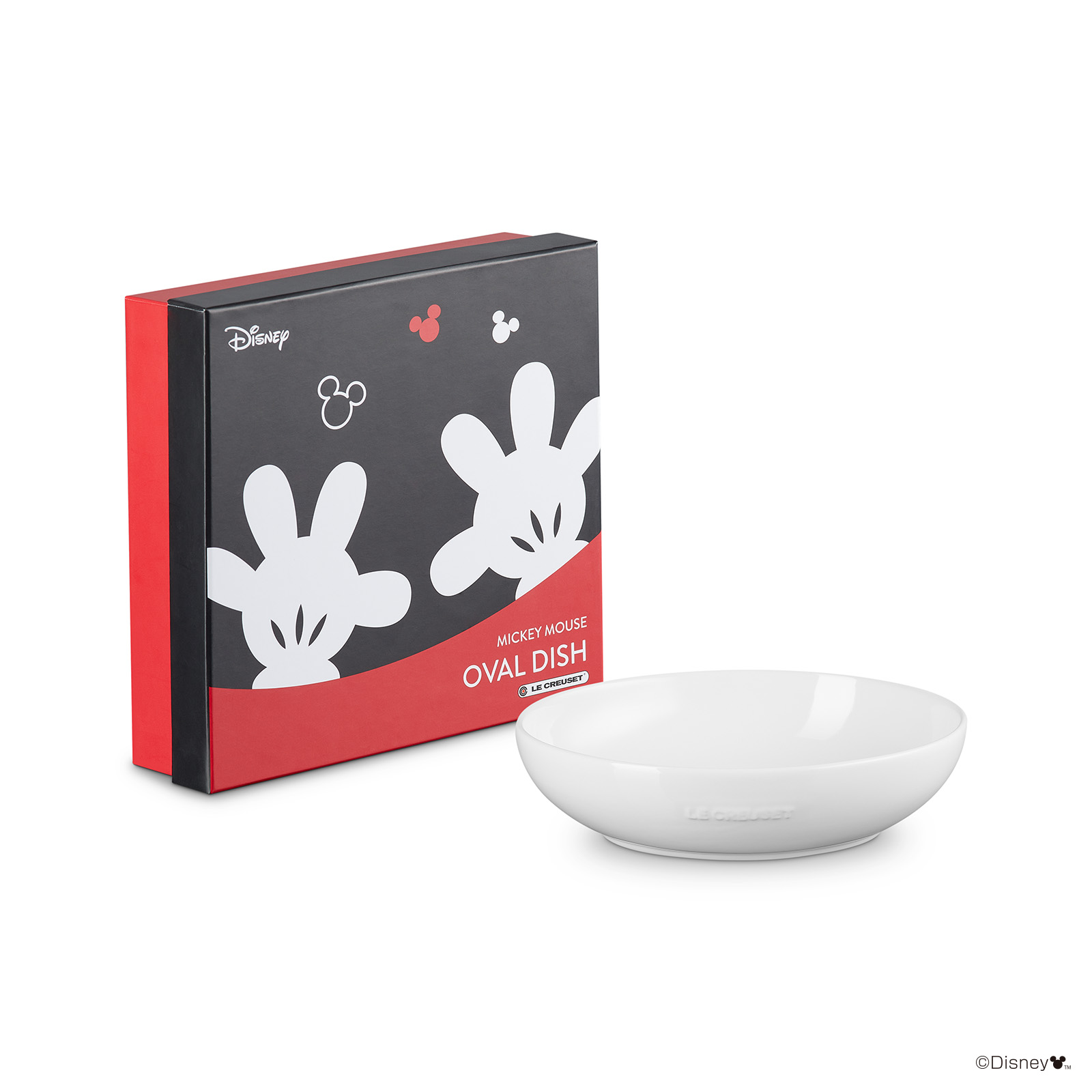 Mickey Mouse Oval Stoneware Dish 19cm White