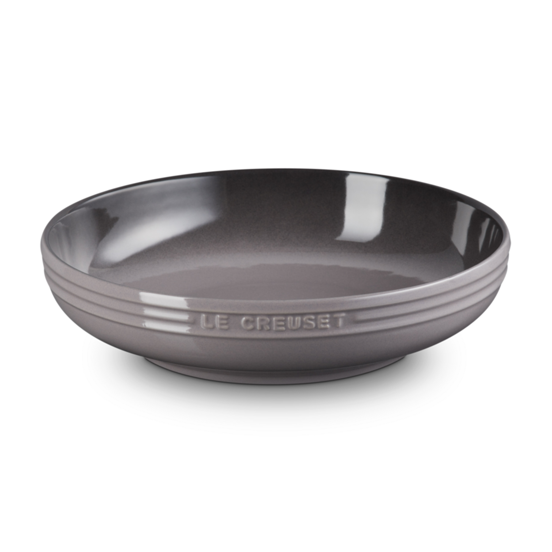 Manila Stoneware Round Dish Flint 25cm