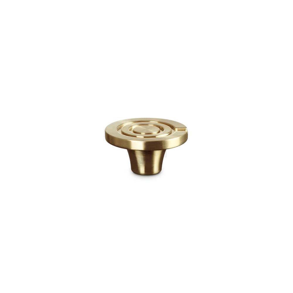 Metal Crucible Light Gold Knob with Blister 45mm