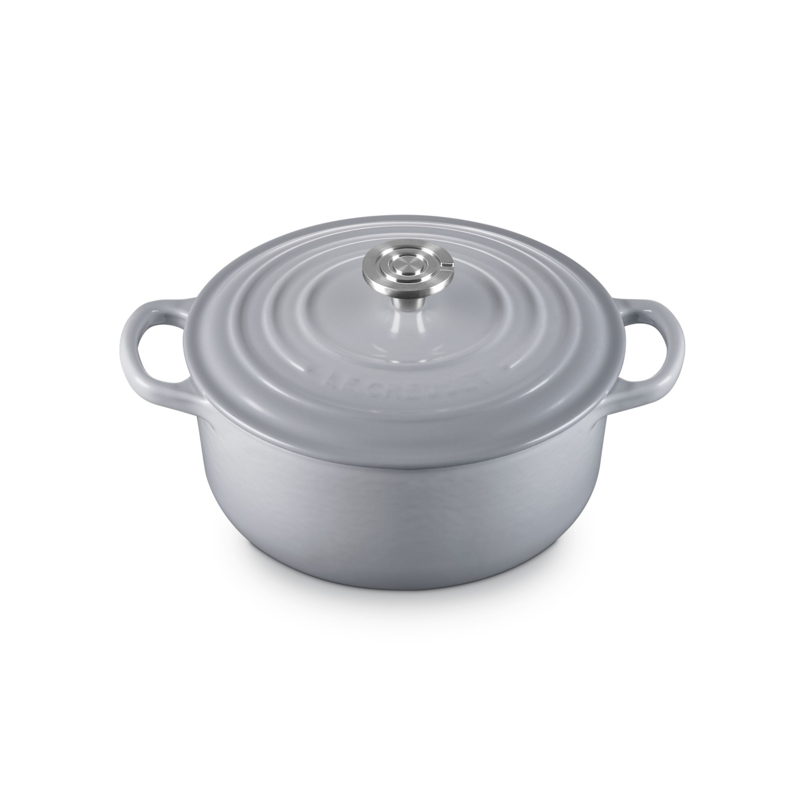 Signature Round French Oven Crucible Brushed SS Knob image number 1
