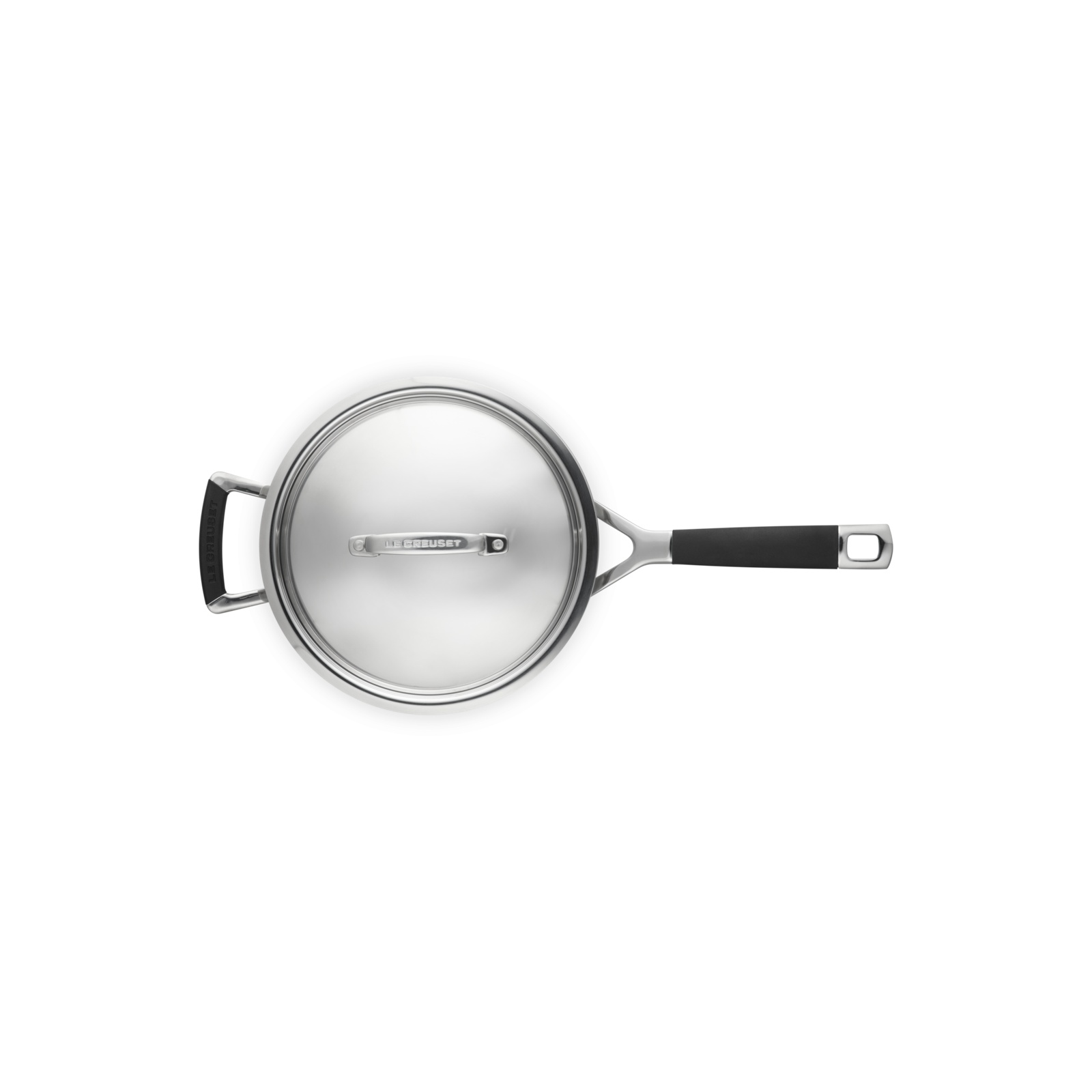 3-ply Stainless Steel Saucepan with Lid and Helper Handle image number 3