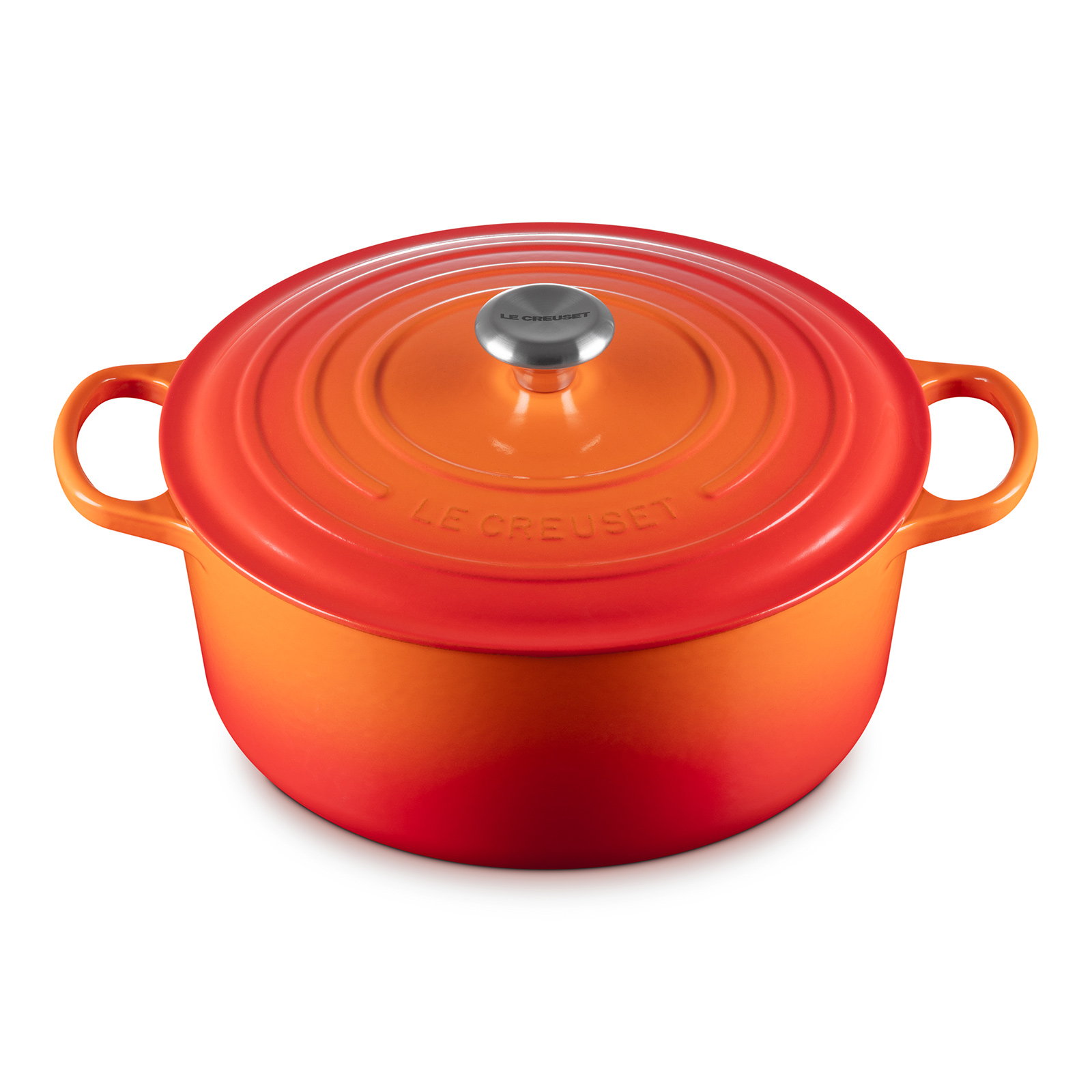 Round French Oven Silver Knob image number 1