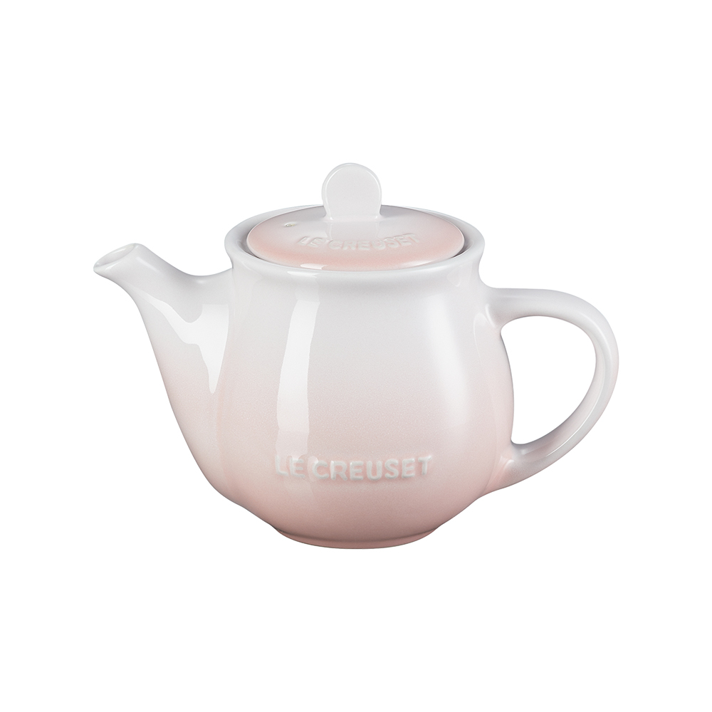 Flora Stoneware Teapot Shell Pink 500ml