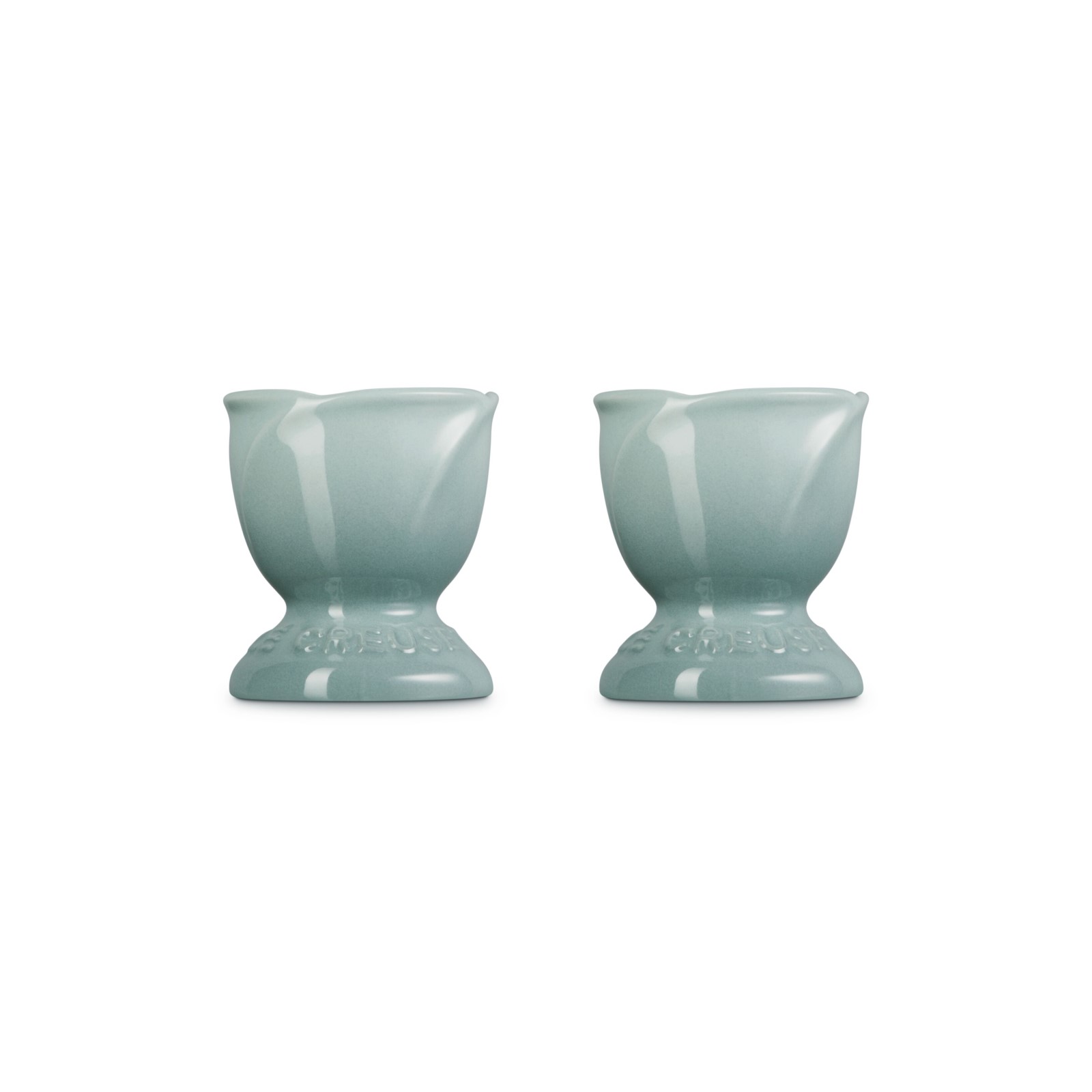 Set of 2 Footed Egg Cup Jardin Relief image number 2