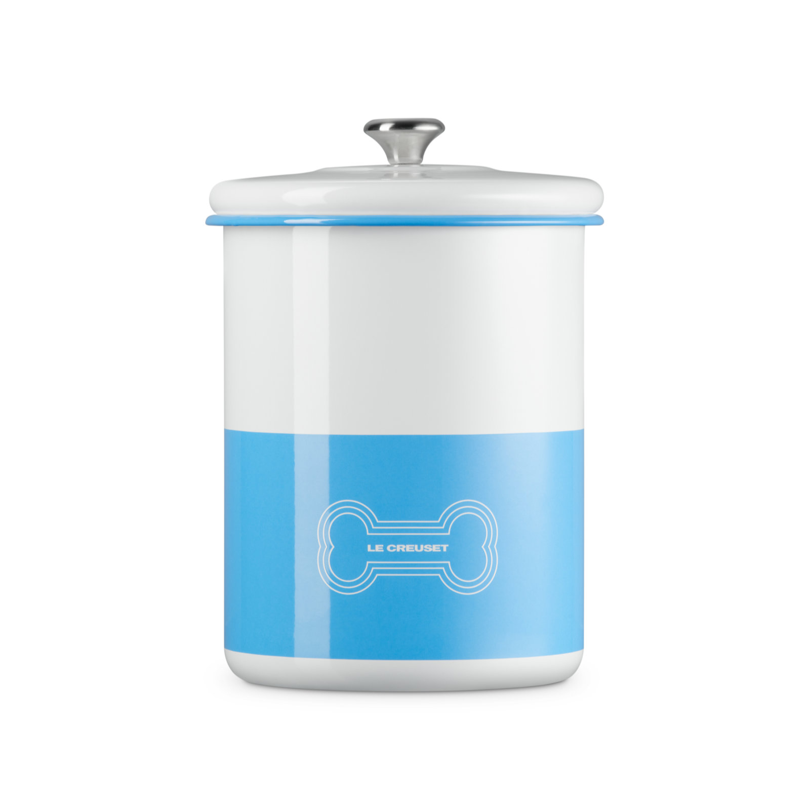 Enamel On Steel Pet Treat Jar with Bone Decal image number 2