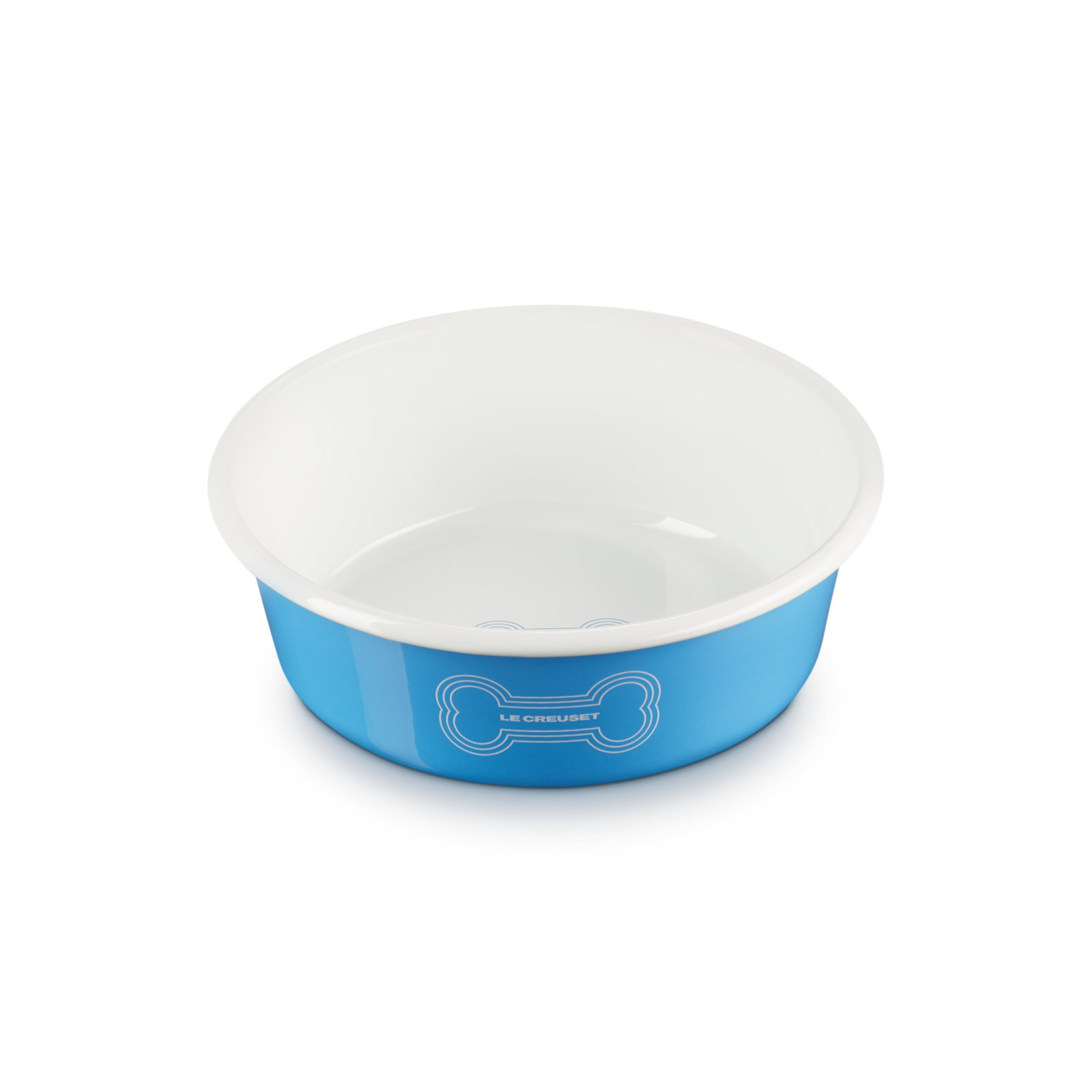 Enamel On Steel Pet Bowl with Bone Decal image number 1