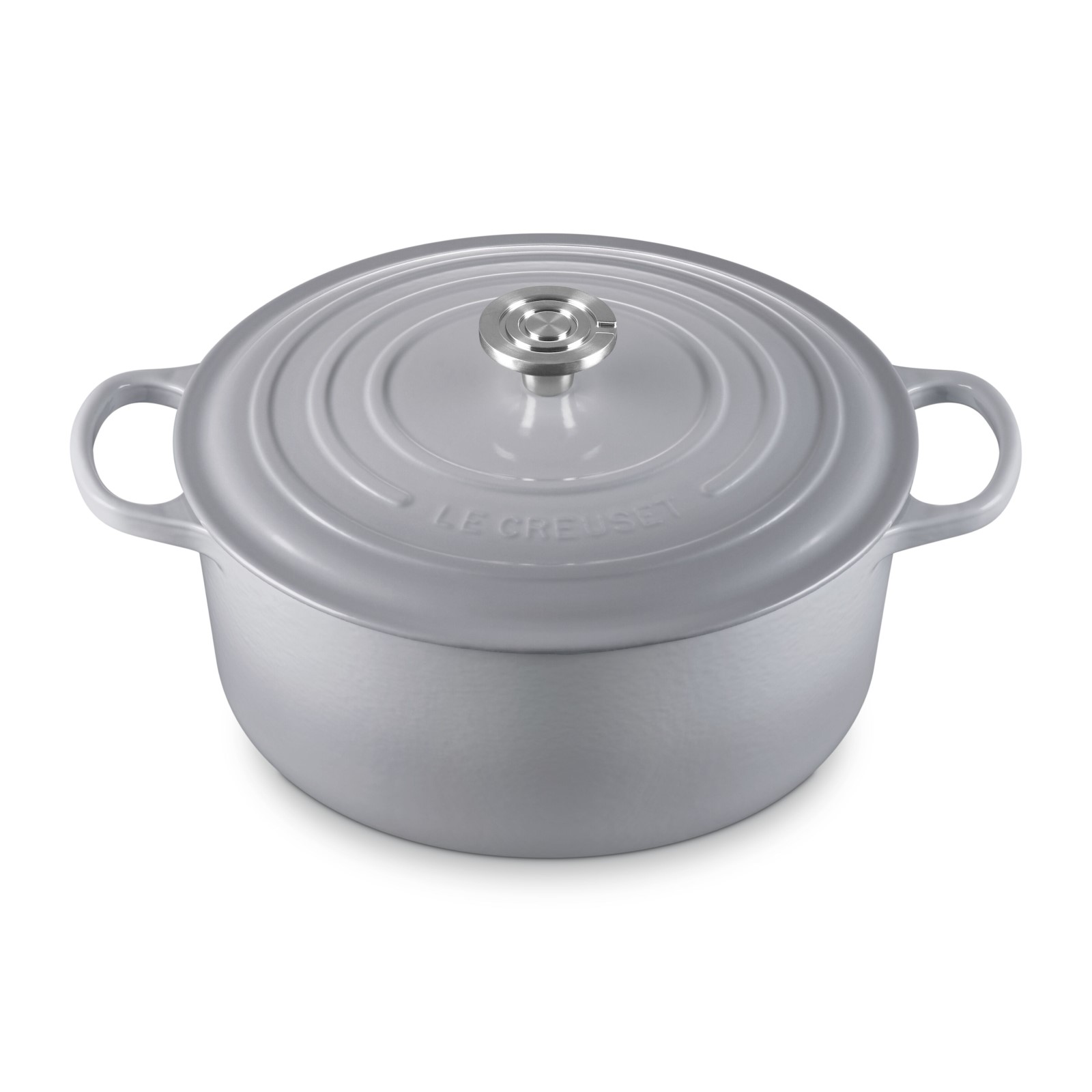 Signature Round French Oven Crucible Brushed SS Knob image number 1