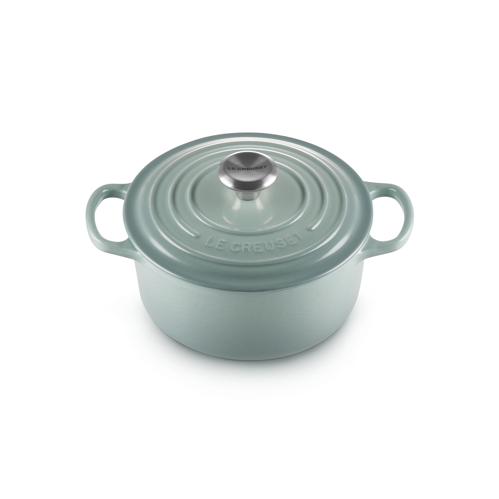 Round French Oven Silver Knob image number 1
