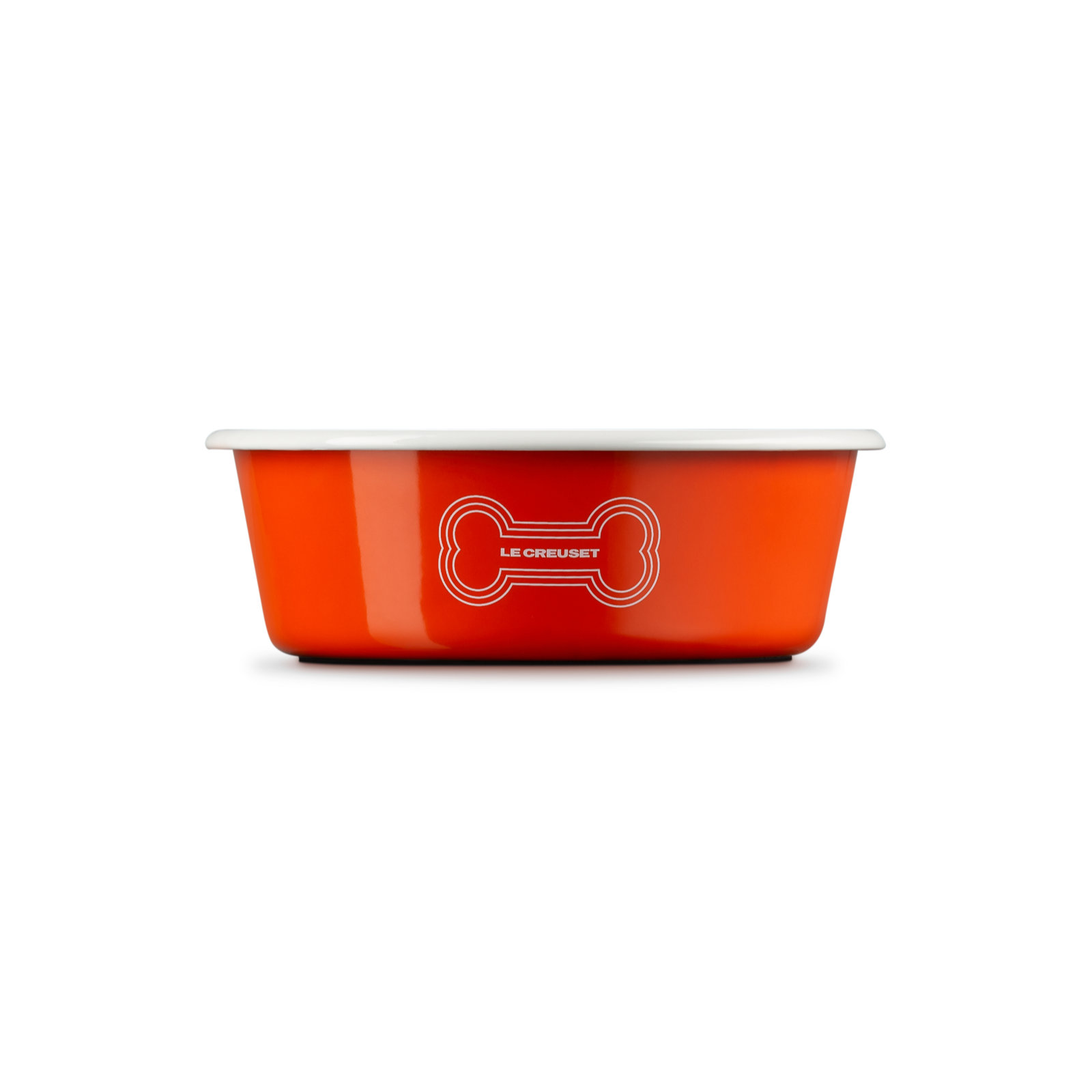 Enamel On Steel Pet Bowl with Bone Decal image number 2
