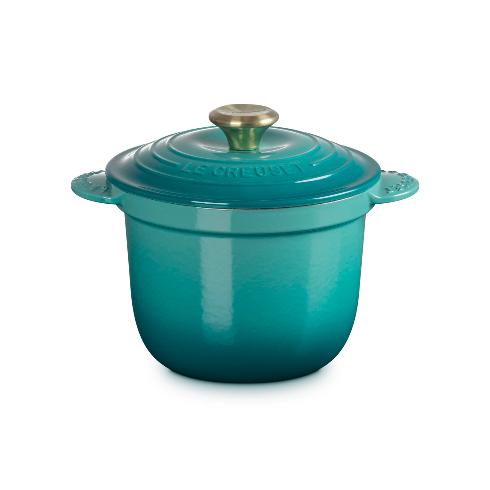 Rice Pot Bleu Riviera 18cm Light Gold Knob