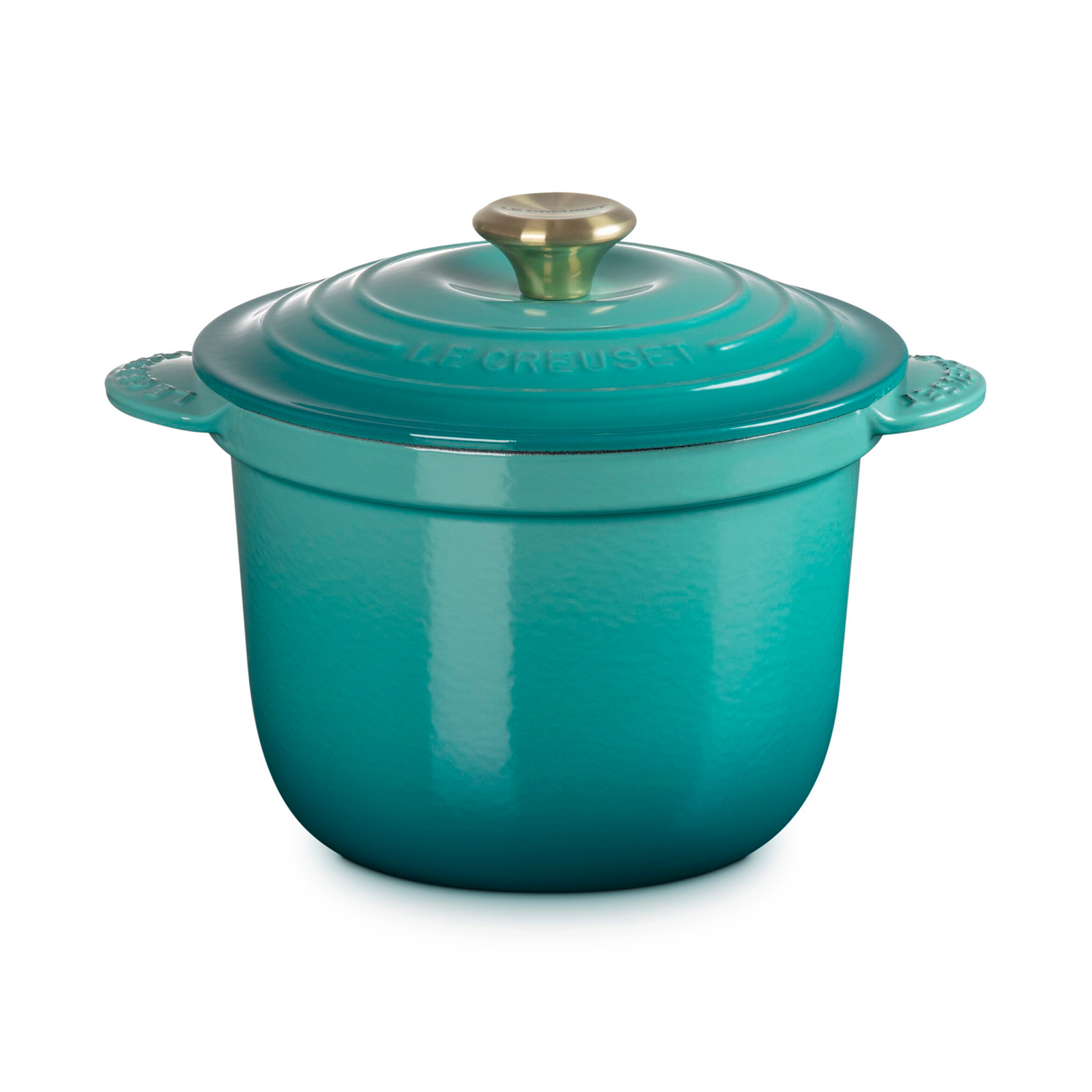 Rice Pot Bleu Riviera 20cm Light Gold Knob