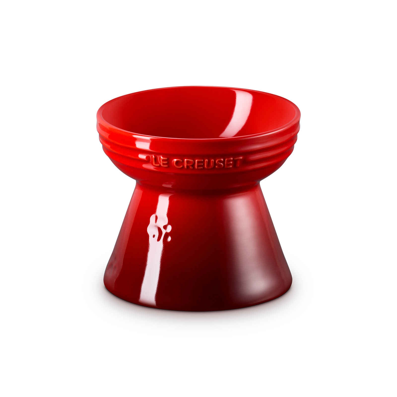 Stoneware Footed Pet Bowl Cerise 380ml