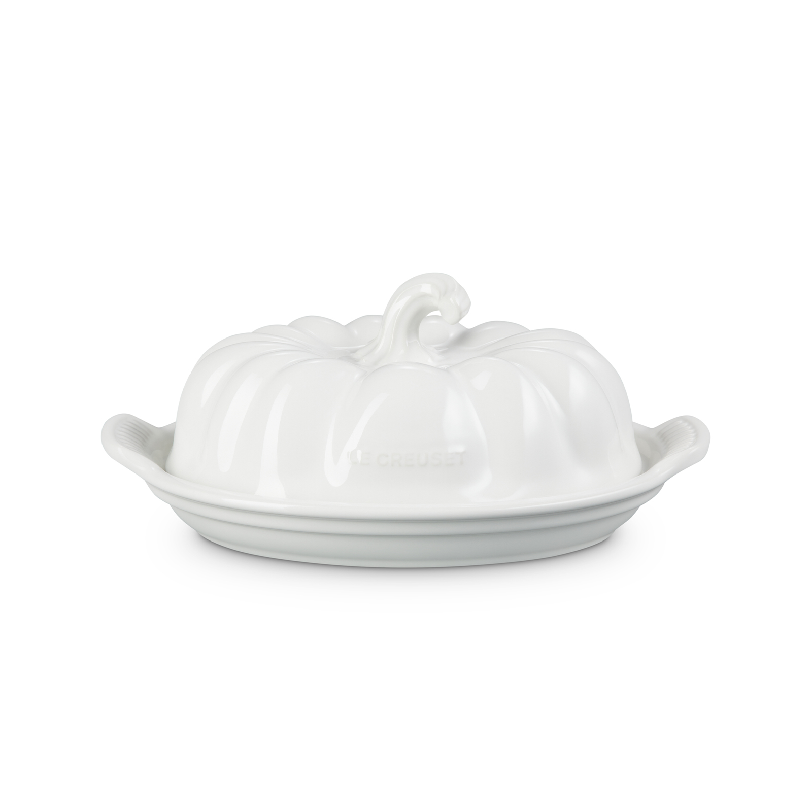 Pumpkin Butter Dish White
