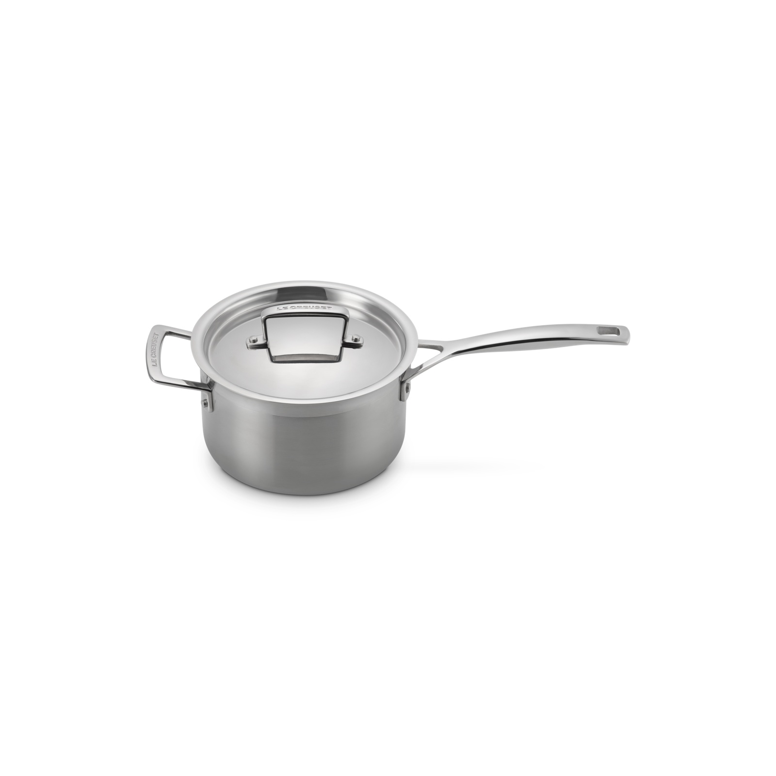 3-ply Stainless Steel Saucepan with Lid and Helper Handle image number 4
