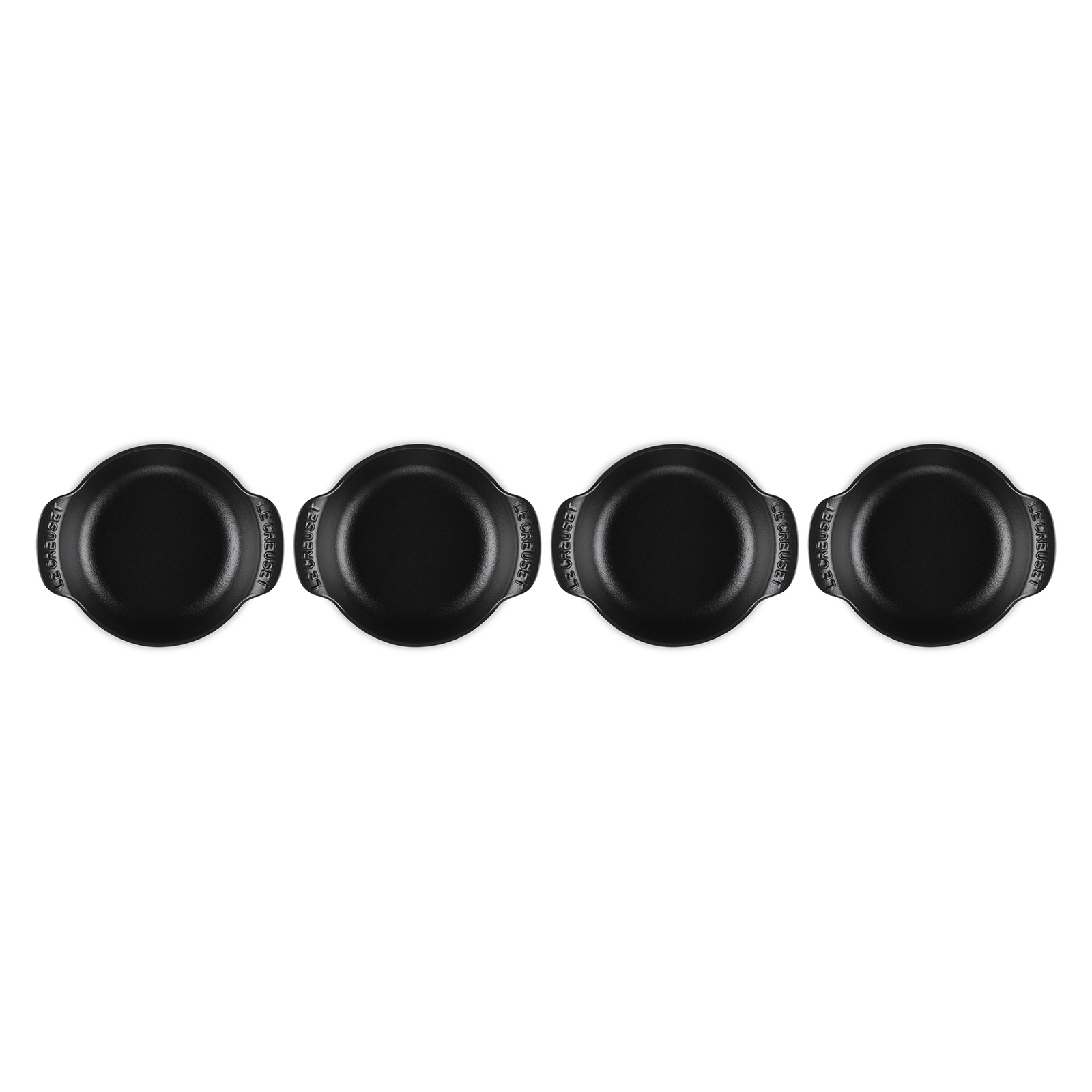Set of 4 Mini Braiser Base Matte Black 13cm image number 3