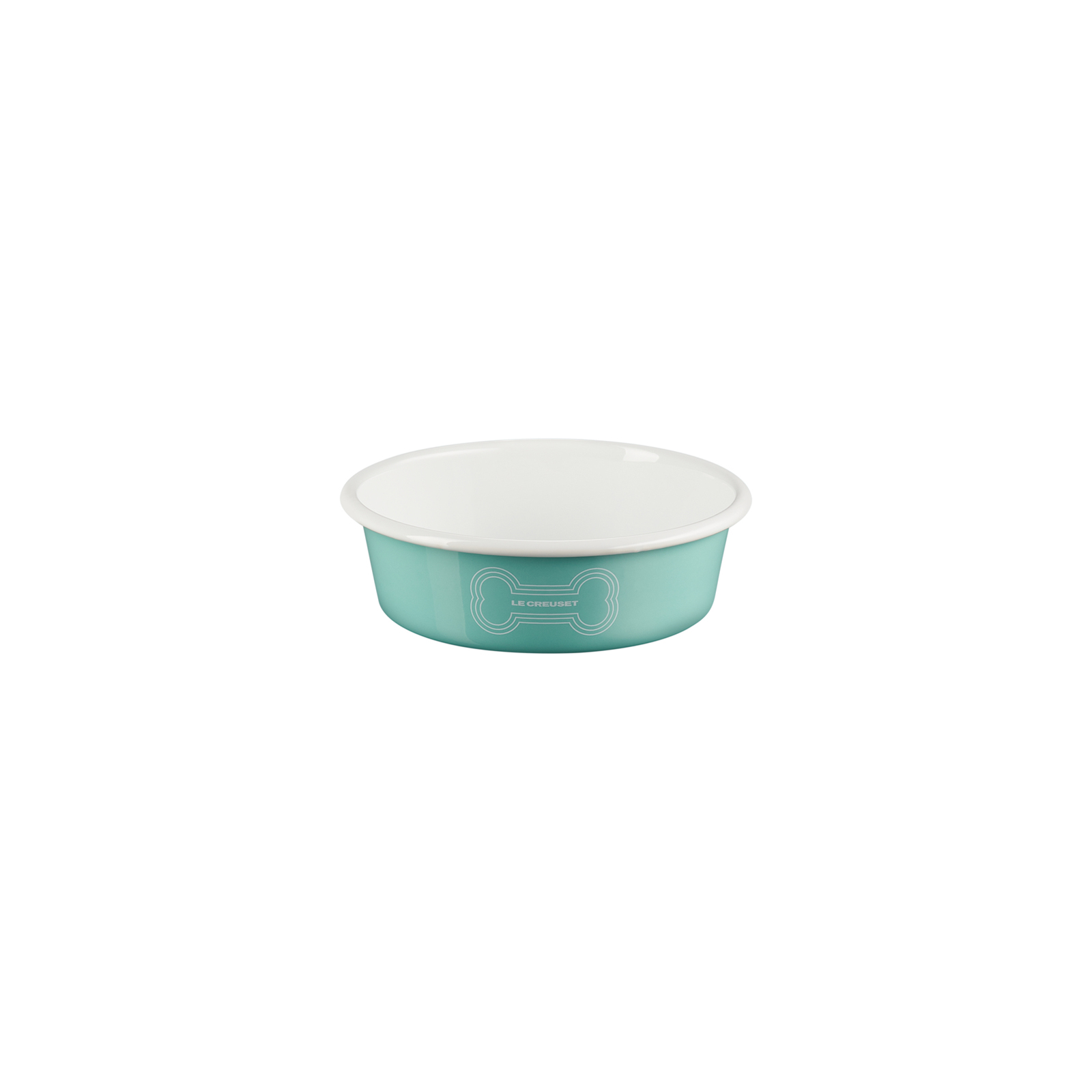 Pet Enamel On Steel Bowl with Bone Decal Light Gree 16cm
