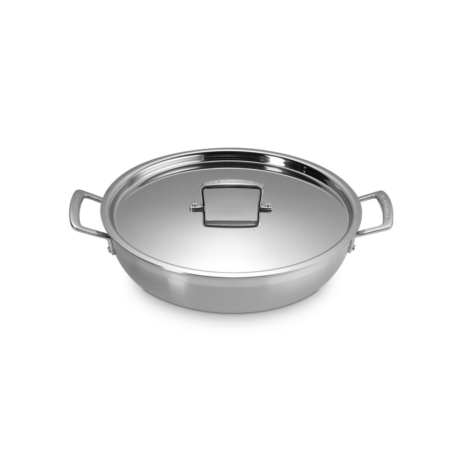 3-ply Stainless Steel Shallow Casserole with SS Lid image number 3