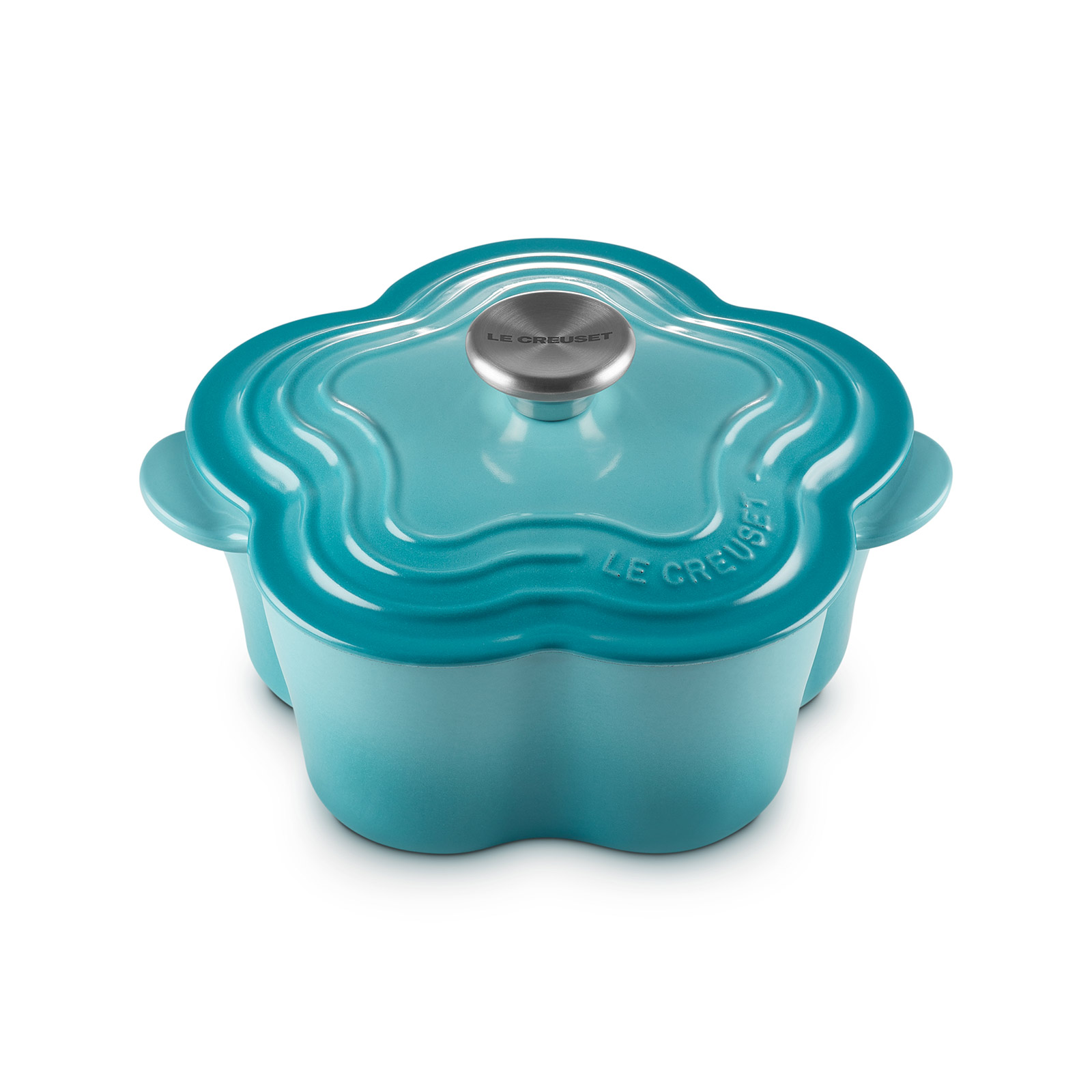Flower Shaped Casserole 20cm Caribbean Blue