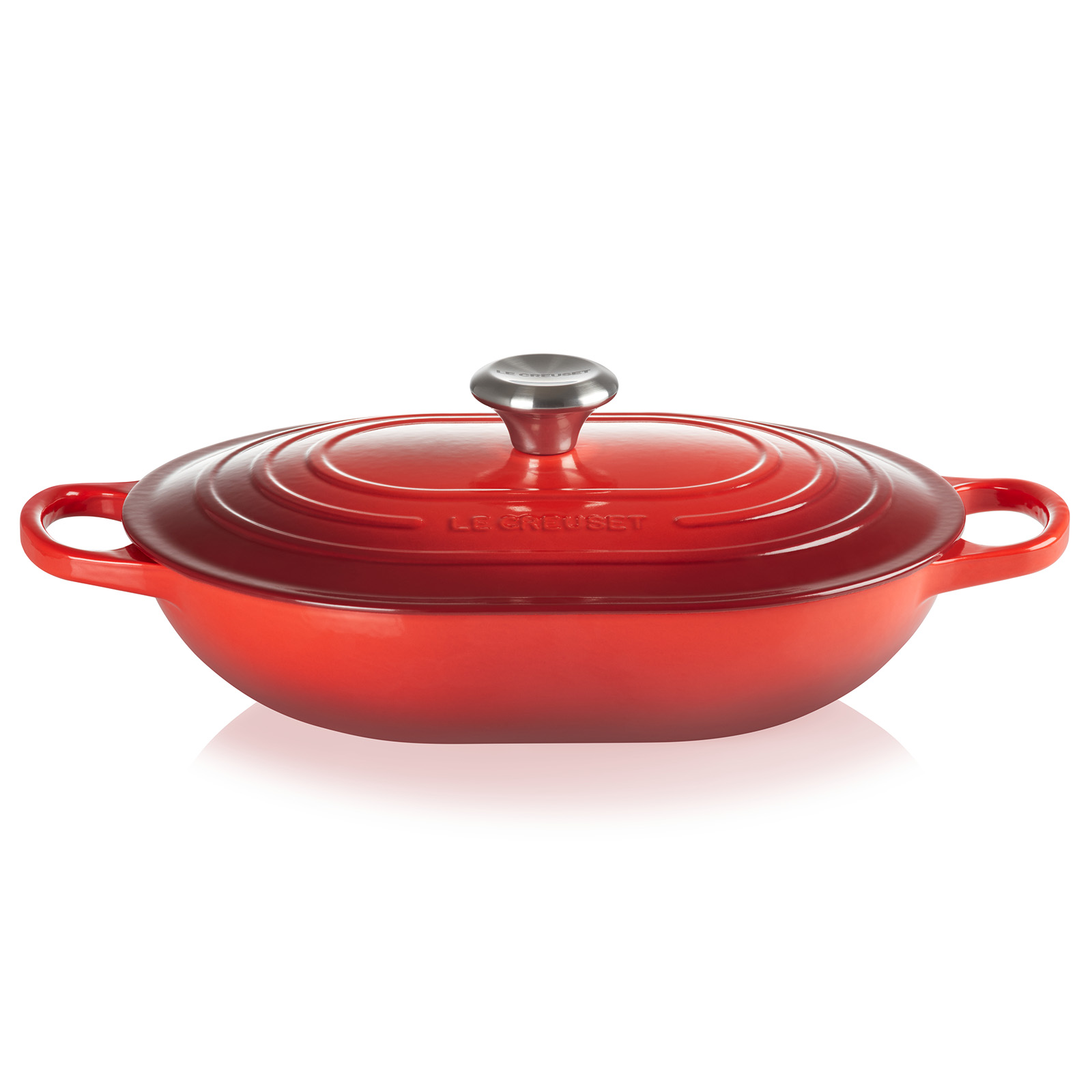 Signature Oblong Casserole Cerise 31cm SS Knob