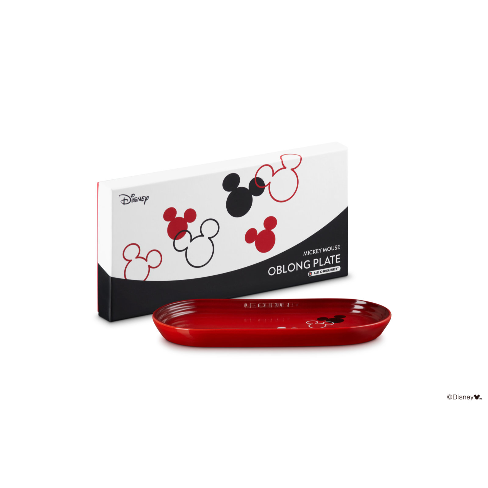 Mickey Mouse Oblong Plate Cerise 25cm
