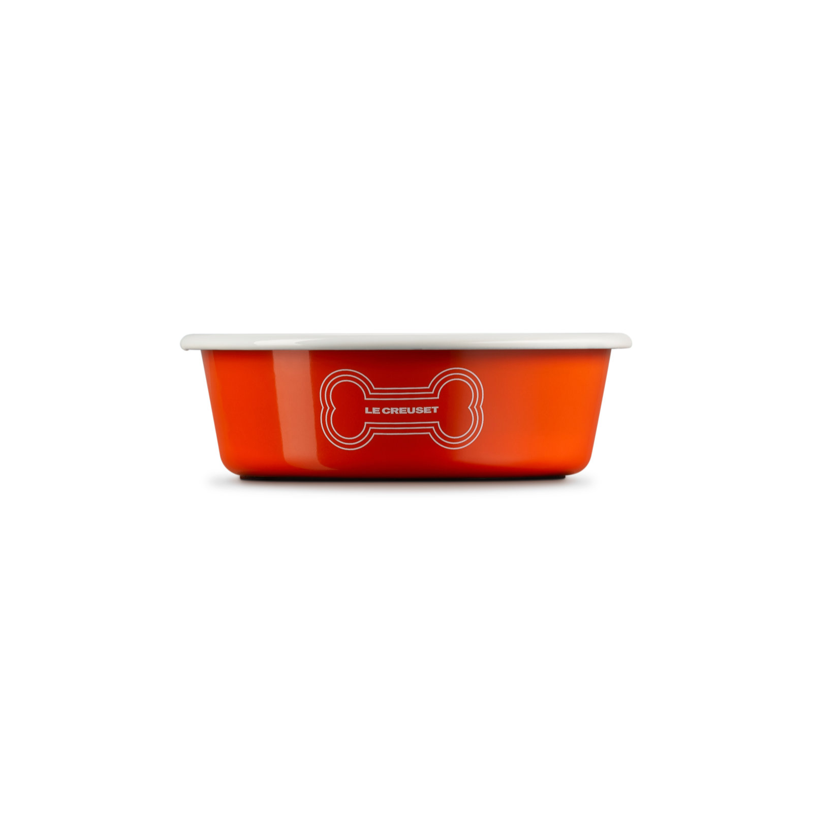 Enamel On Steel Pet Bowl with Bone Decal image number 2