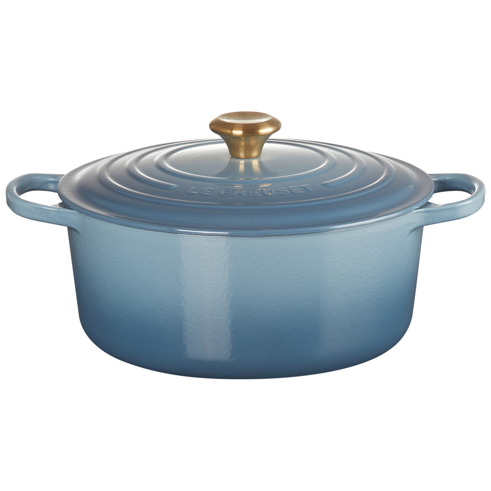 Round French Oven Chambray 28cm Gold SS Knob