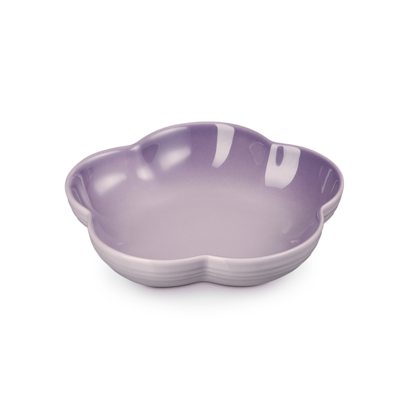 Flower Stoneware Dish Bluebell Purple 20cm