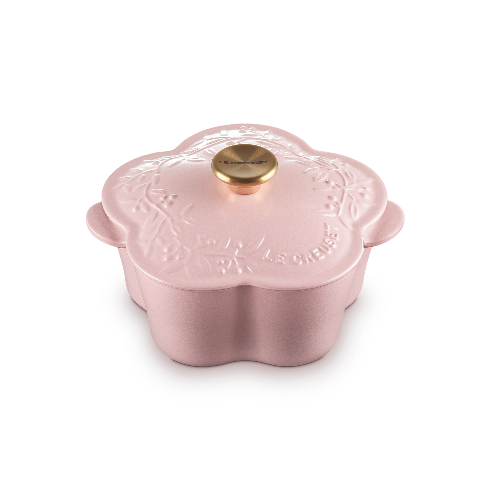 Flower Shaped Cass Elegant Gold Knob Sugar Pink 20cm