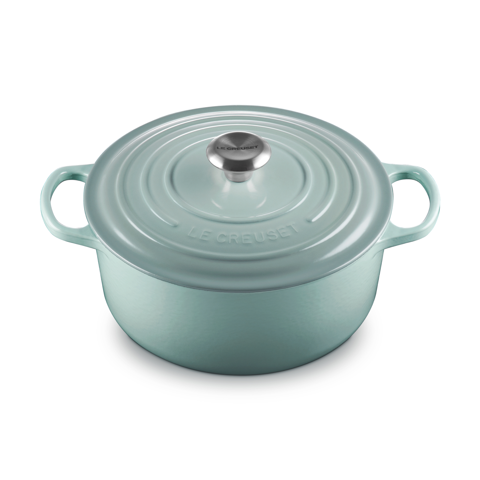 Round French Oven Silver Knob image number 1