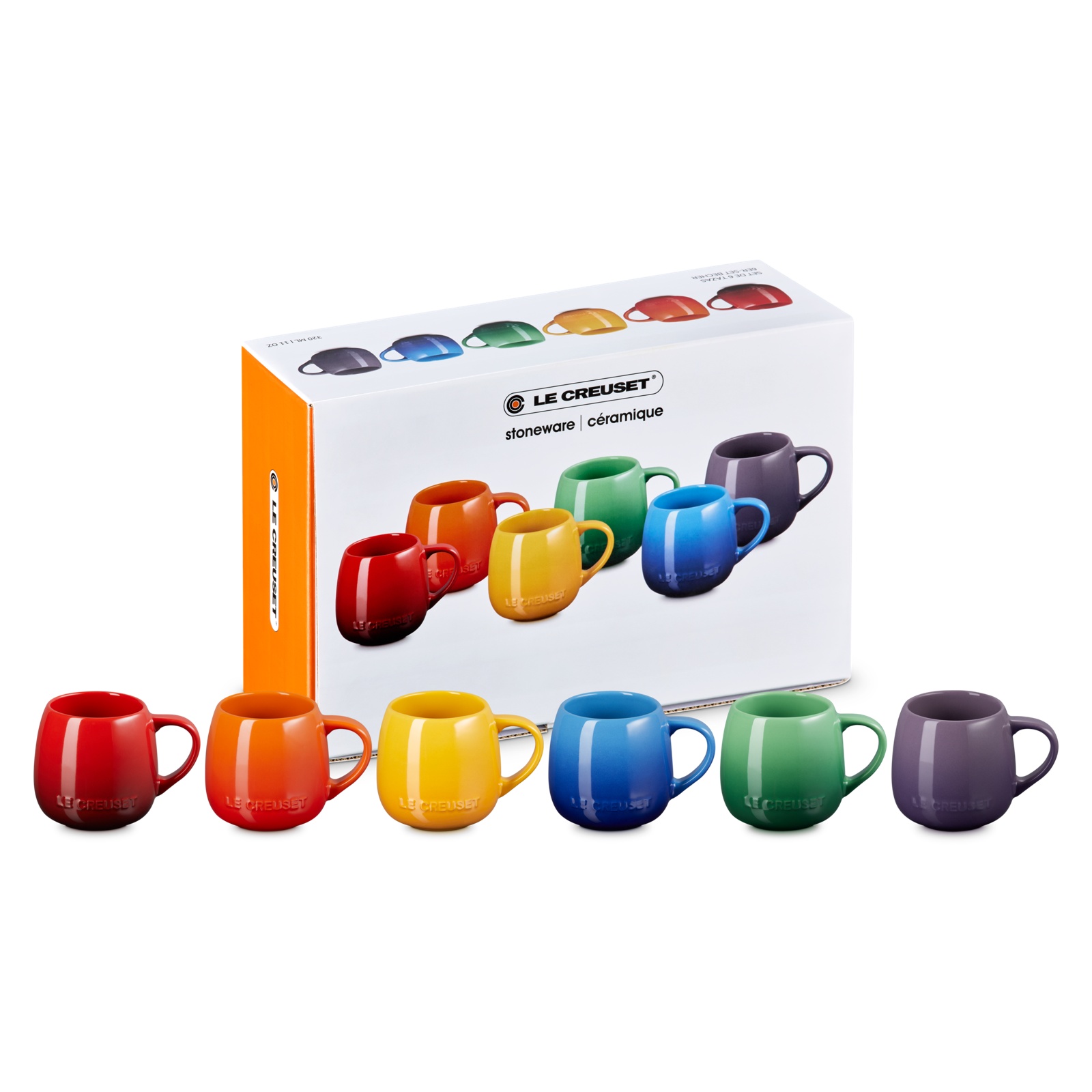Set Of 6 Mugs Rainbow 320ml
