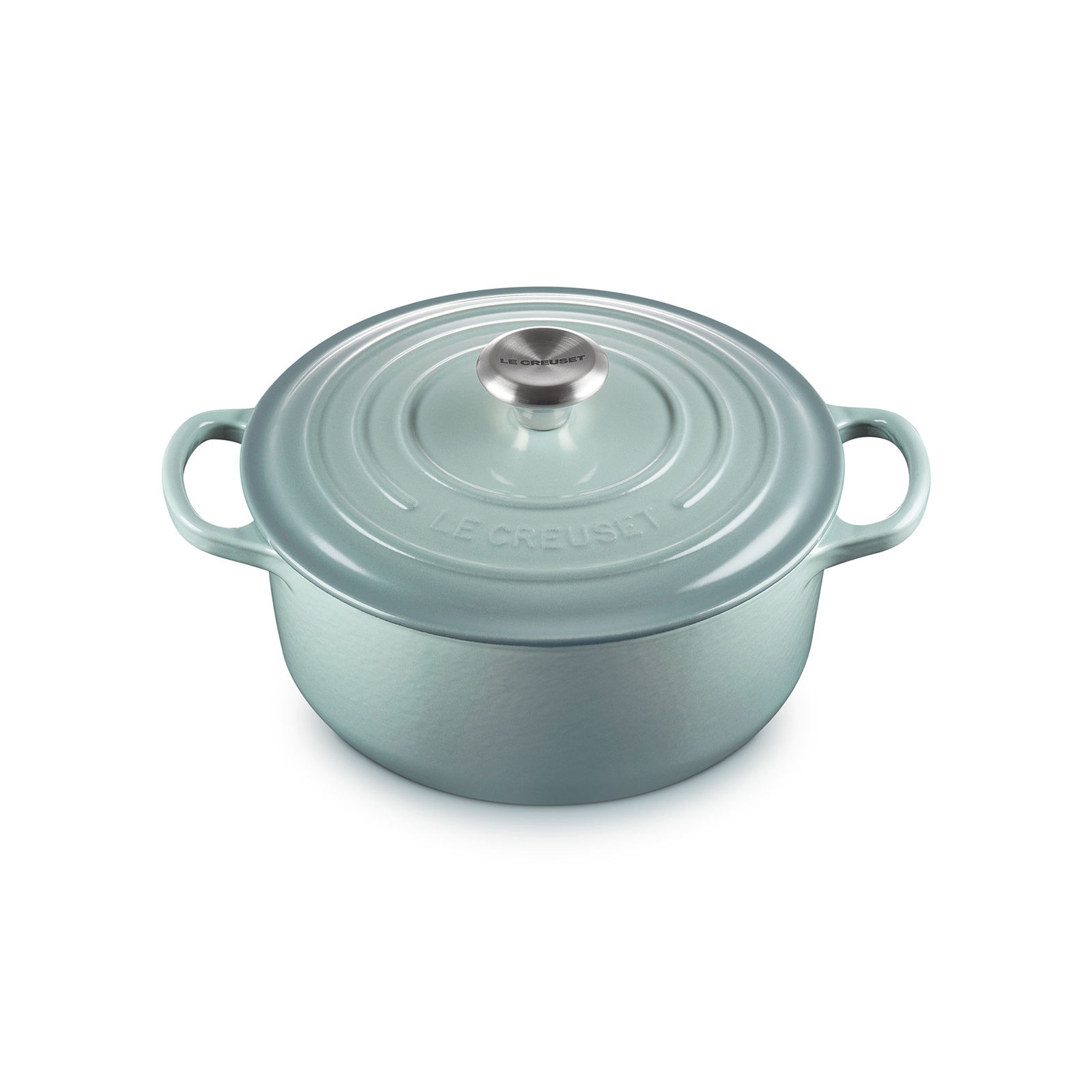 Round French Oven Silver Knob image number 1