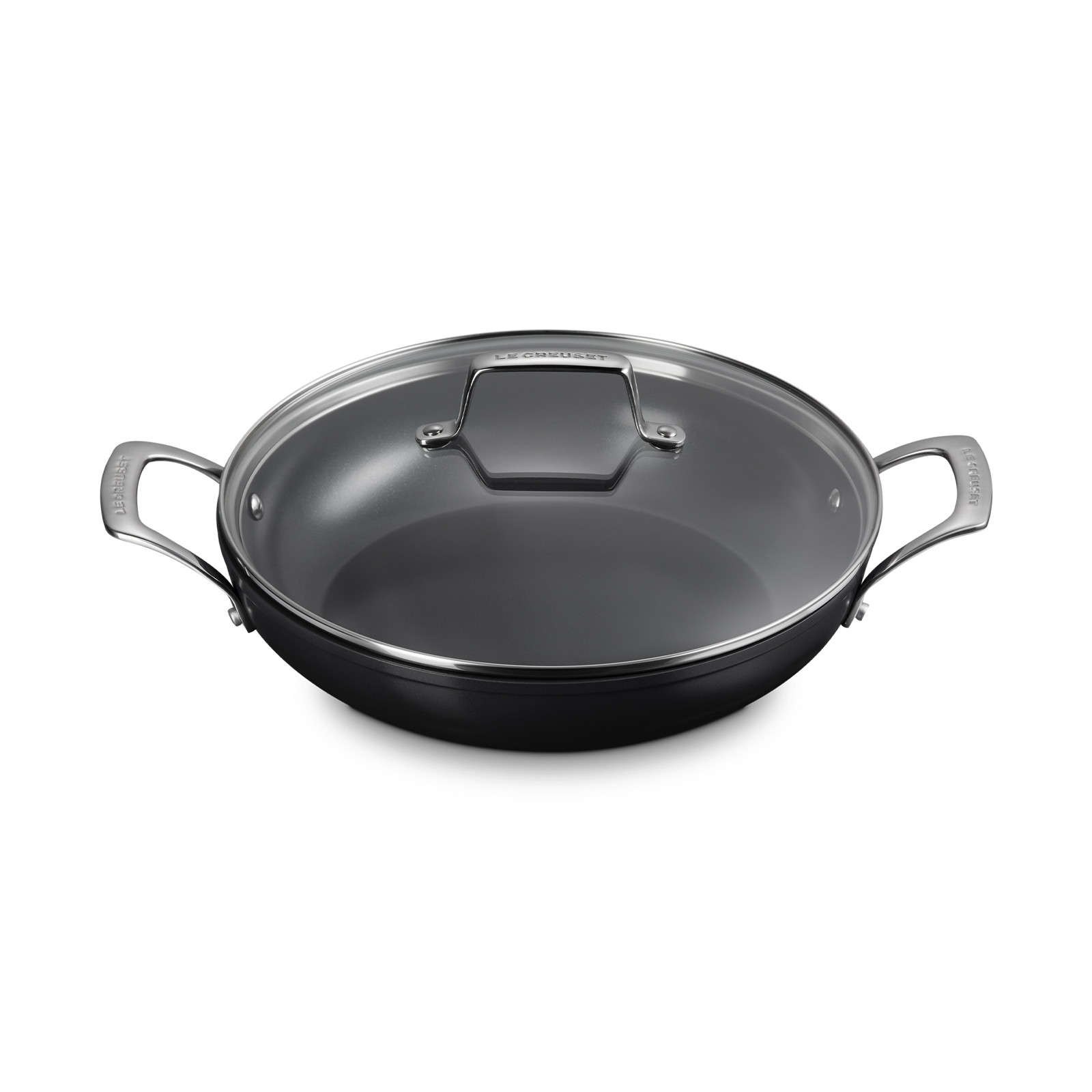 Essential Non-Stick Cookware Shallow Braiser Glass Lid image number 1