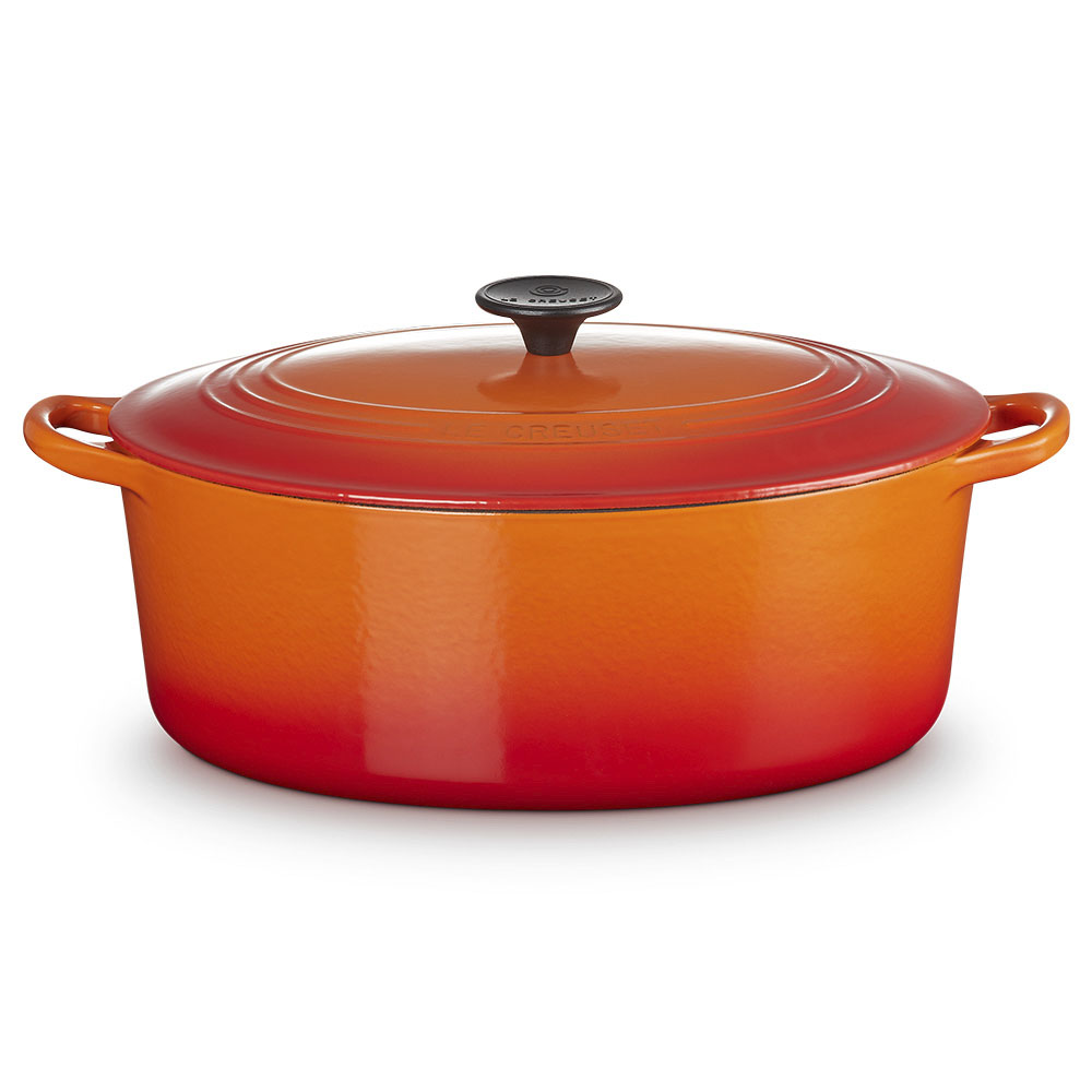 Oval Round French Oven Flame 29cm Phenolic Knob