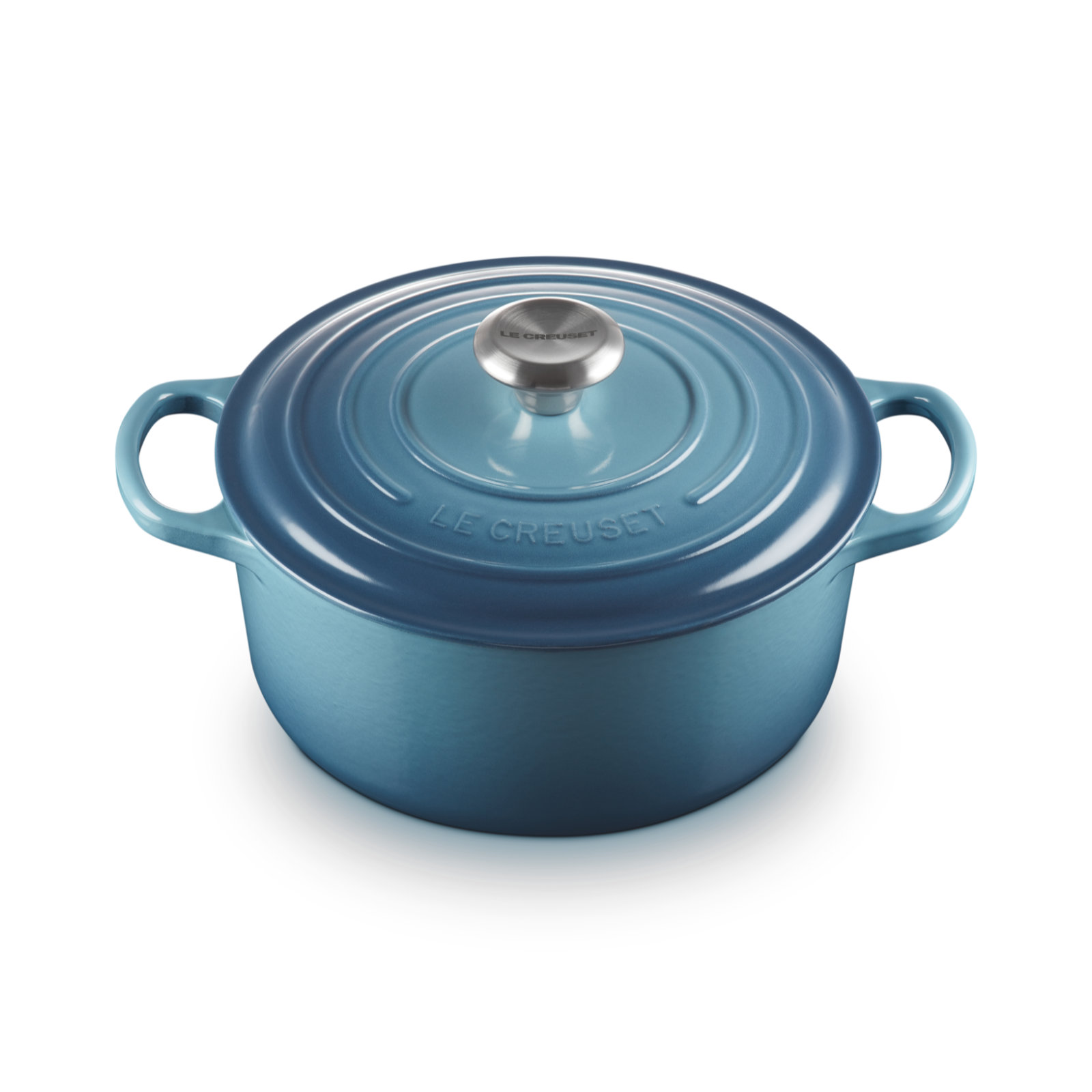 Round French Oven Silver Knob image number 1