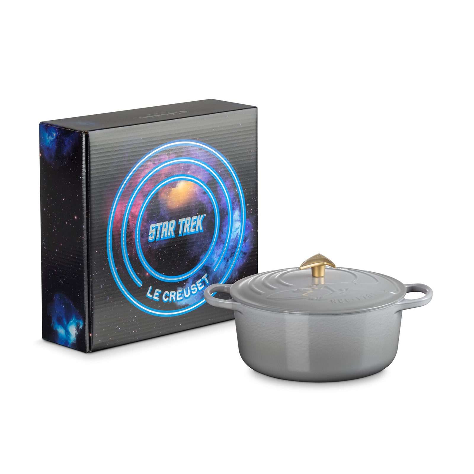Star Trek Round French Oven Enterprise with Starfleet Delta Knob image number 5