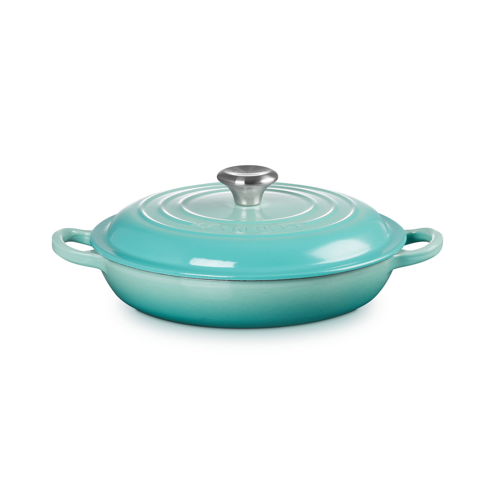 Buffet Casserole Silver Knob Black Interior image number 0