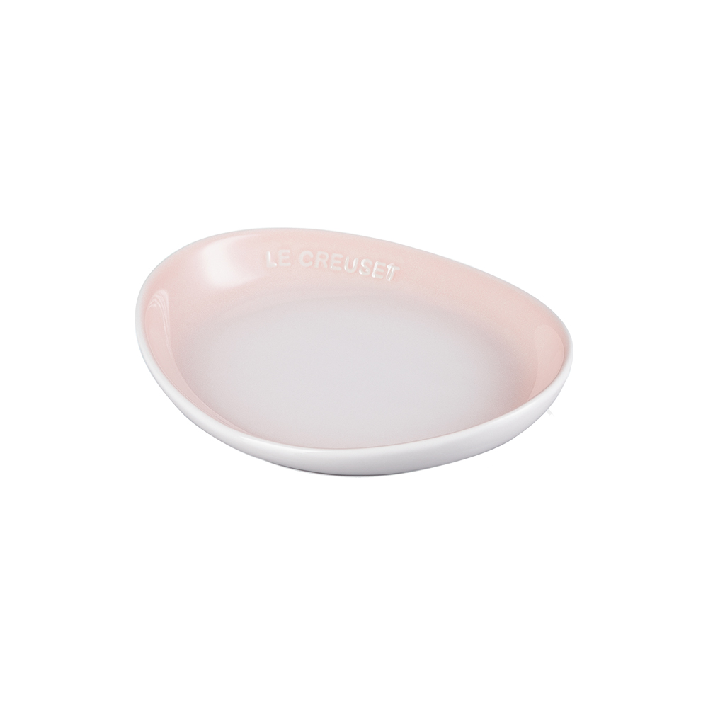 Flora Stoneware Oval Plate Shell Pink 17cm