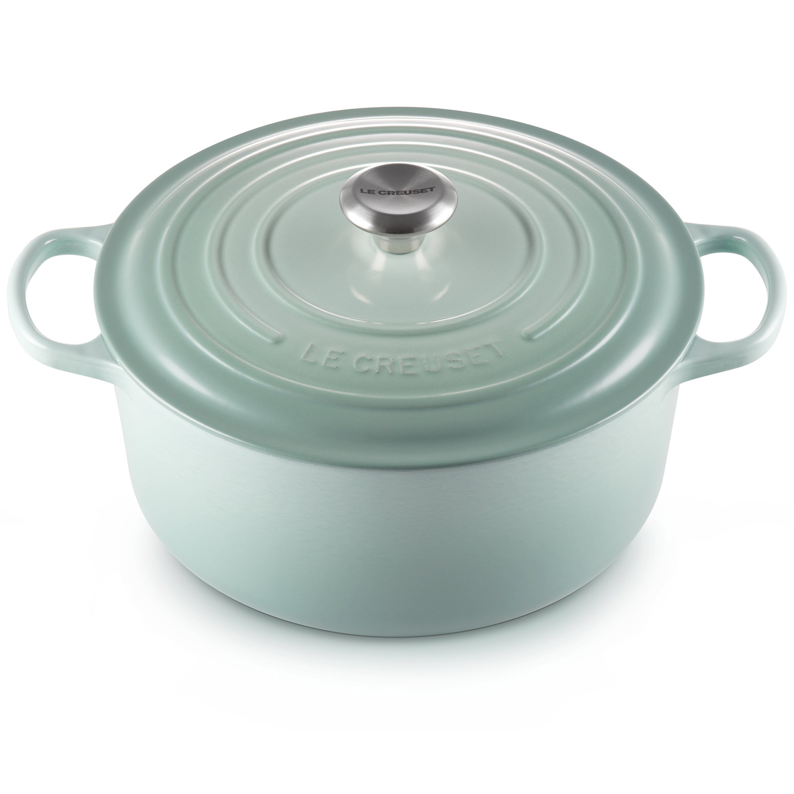 Round French Oven Silver Knob image number 1