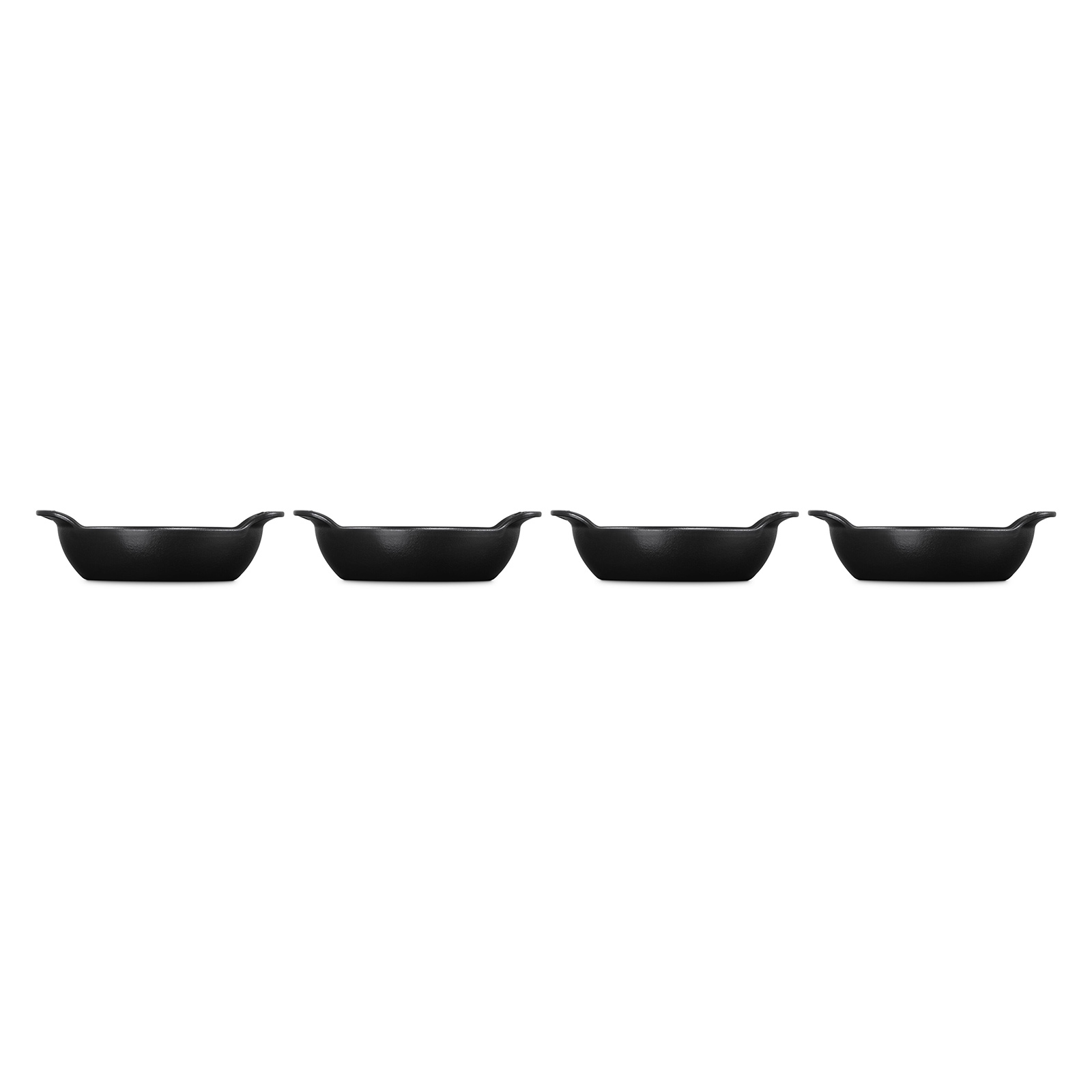Set of 4 Mini Braiser Base Matte Black 13cm image number 2